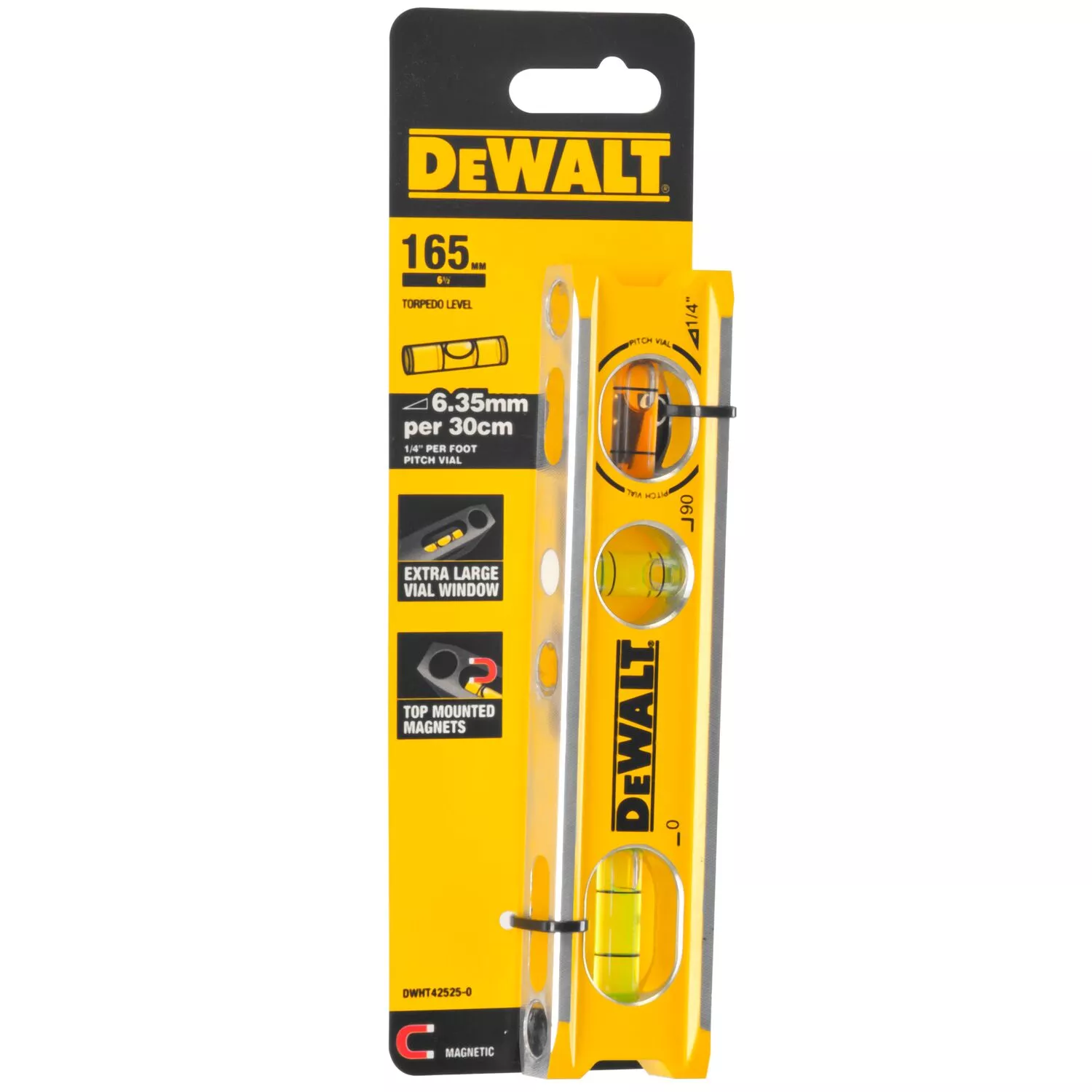 DeWALT DWHT42525-0 Torpedo waterpas billet - magnetisch - 165mm-image