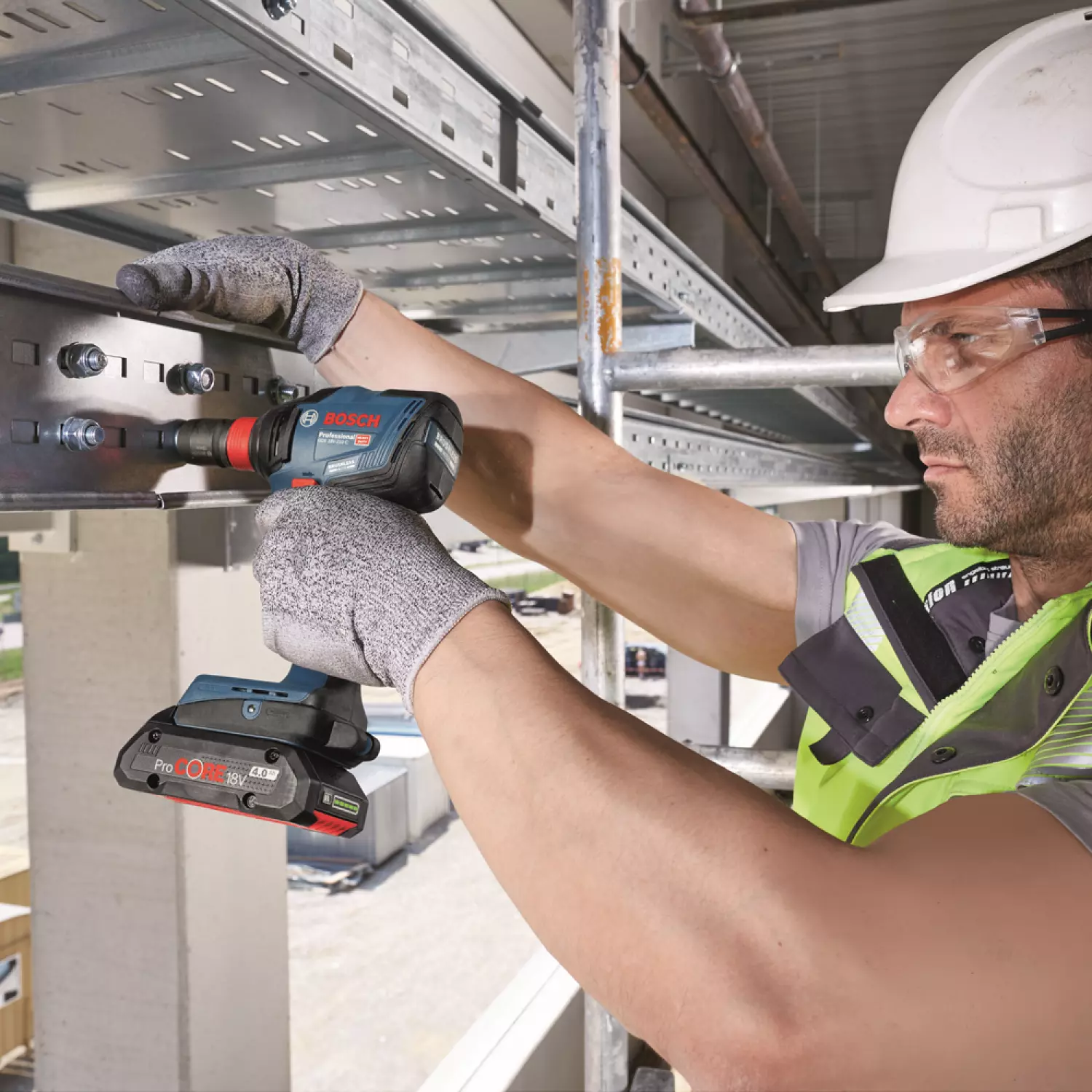 Bosch GDX 18V-210 C 18V Li-ion accu draaislagmoeraanzetter set (2x 4.0Ah accu) in L-Boxx - 210Nm-image