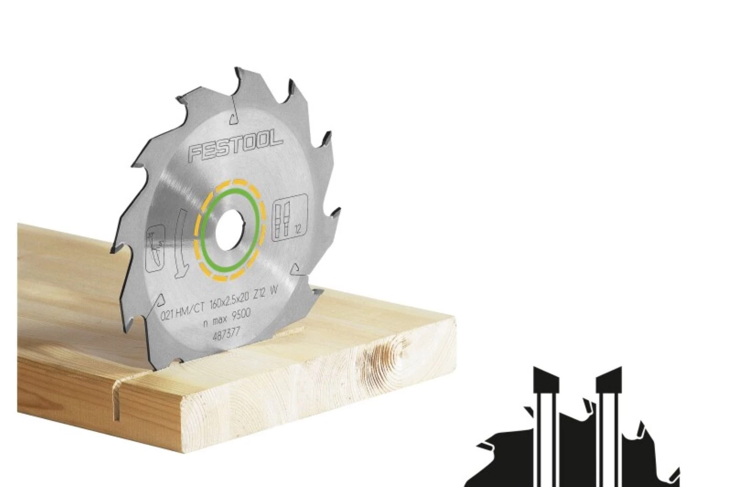 Festool 768129 / 160x2.2x20 W18 - Standaard zaagblad - 160 x 20 x 18T - Hout 768129-image
