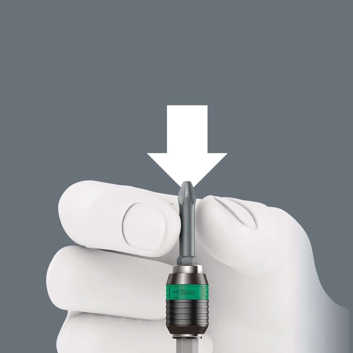 Wera 05051536001 13 pièces Kraftform Kompakt Pistol RA-R 2 tournevis à embouts interchangeables dans un étui - avec fonction cliquet-image