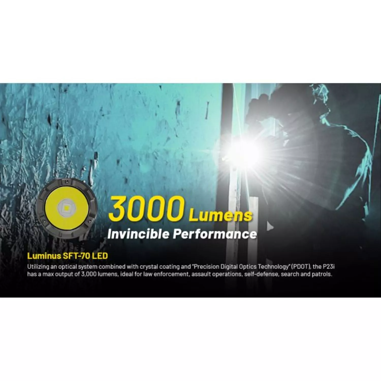 Lampe de poche Nitecore P23i - 3000Lm - rechargeable-image