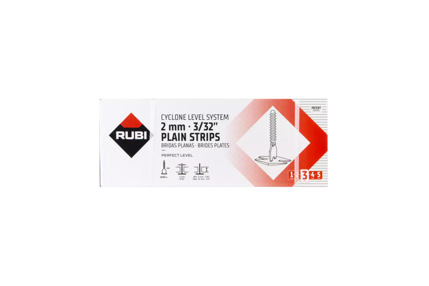 Rubi 35945 Bande plate Cyclone - 2,0 mm (2400 pièces)