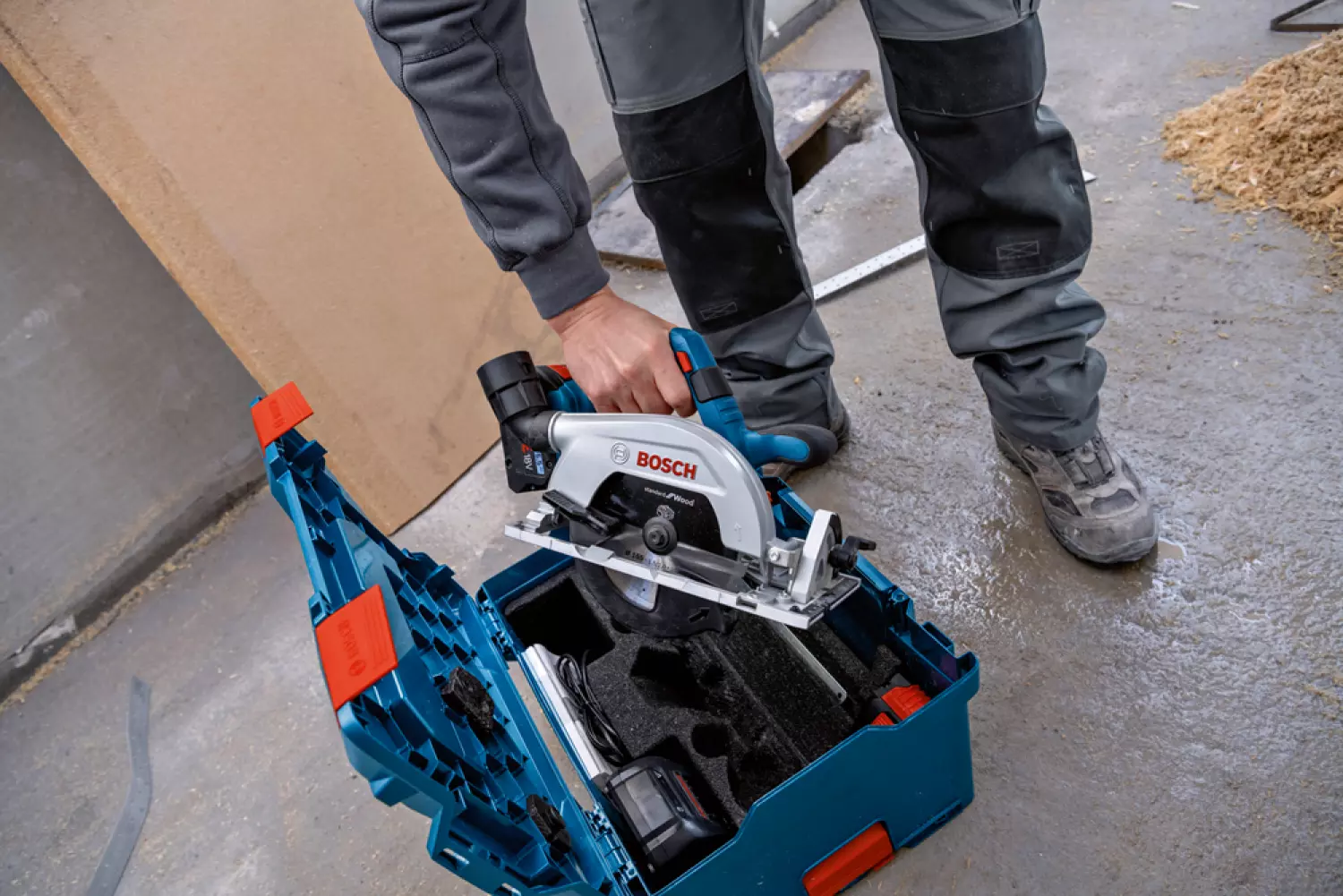 Bosch GKS 18V-57-2 18V Li-ion Accu cirkelzaag body in L-Boxx - 165mm-image