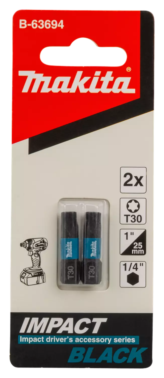 Makita B-63694 Slagschroefbit T30x25mm (2st)-image
