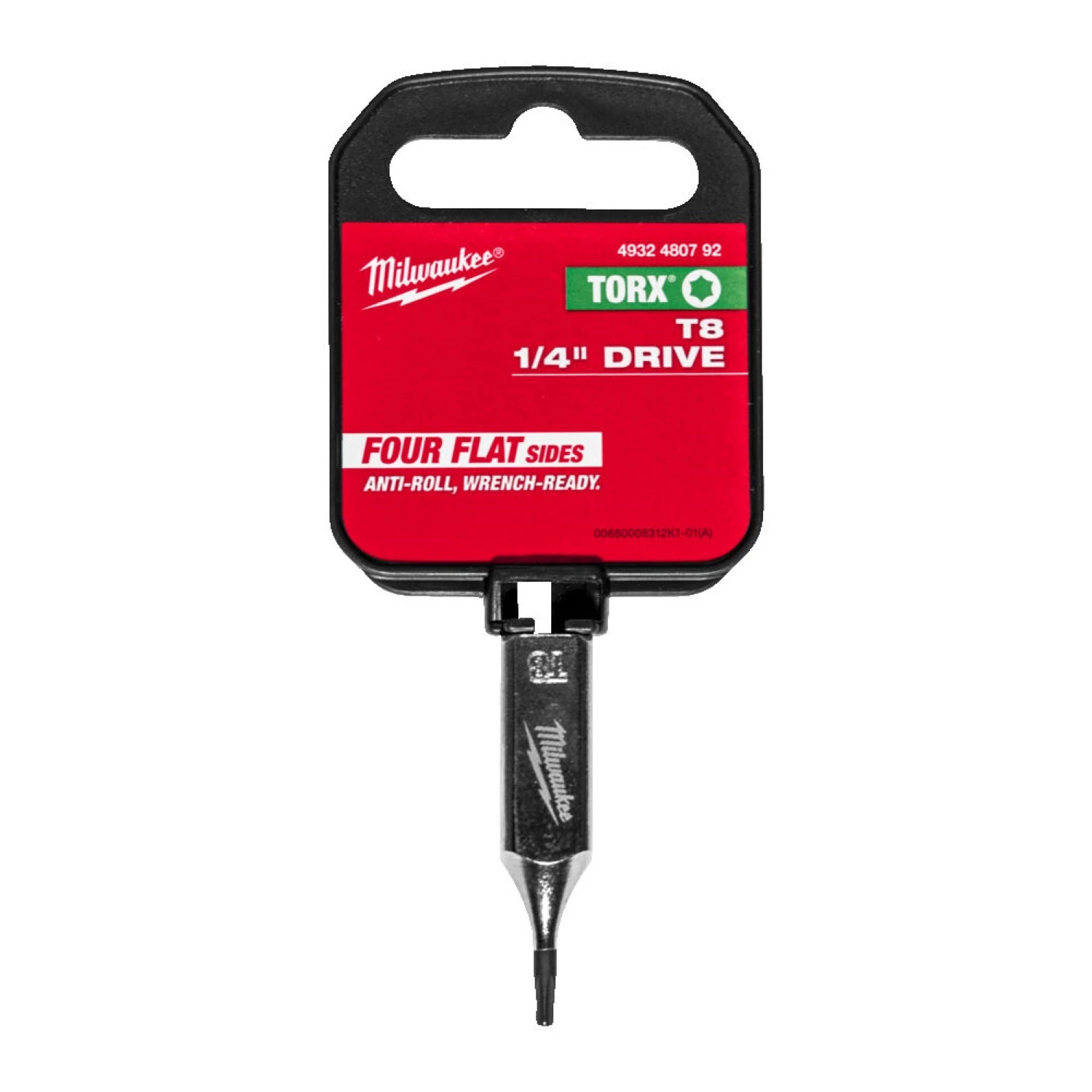 Milwaukee 4932480792 Dop - 1/4" FOUR FLAT™ - Torx 8-image