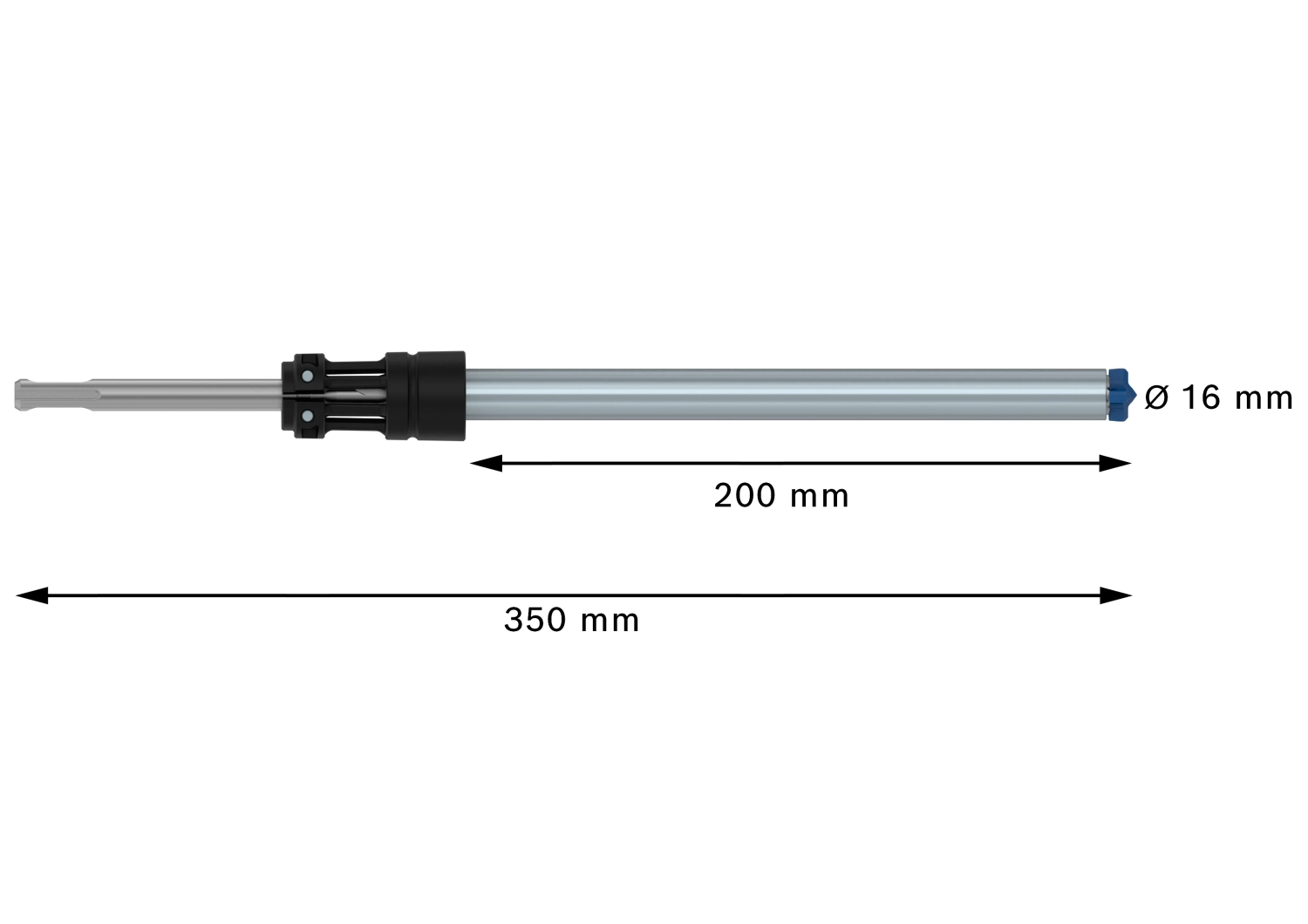 Bosch 2608901772 EXPERT Foret à marteau SDS Clean SDS plus-8X - 16x200x350mm-image