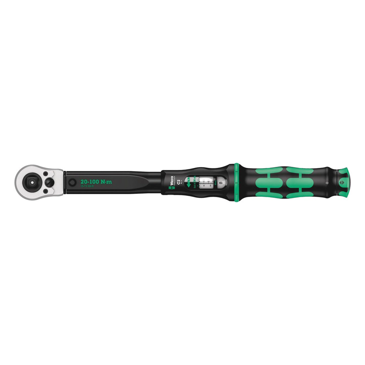 Wera 05075625001 Click-Torque C 2 Push R/L Draaimomentsleutel - 20-100 Nm - doorsteekvierkant 1/2" - Rechts/Links-image
