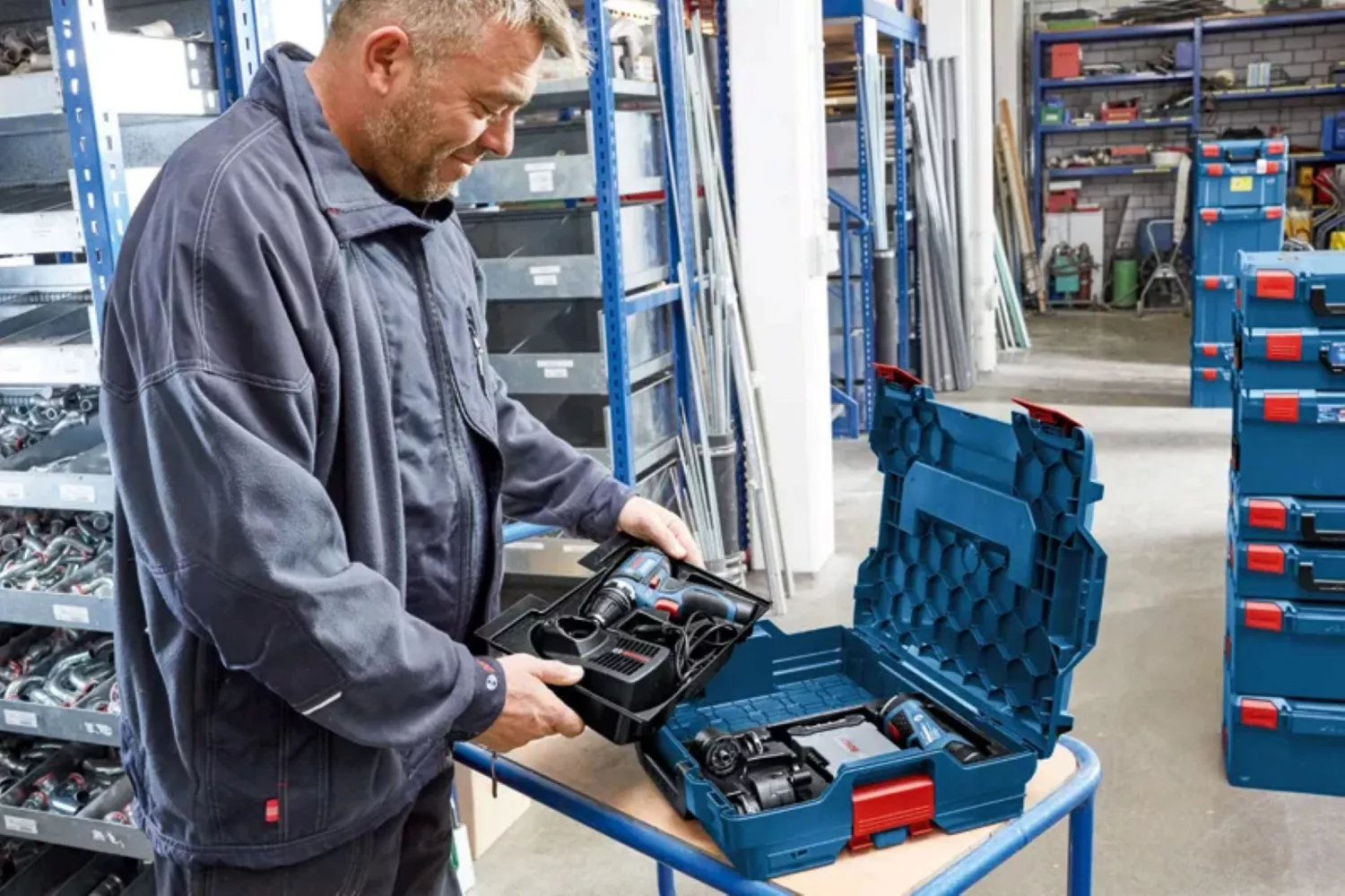 Bosch 18V accu schroefboormachine (GSR 18V-65) & slagschroevendraaier (GDR 18V-215) combiset (2x 5.0Ah accu + lader)-image