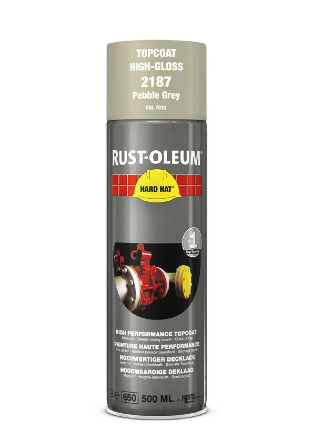 Rust-Oleum Hard Hat Topcoat Spray - kiezelgrijs- 0,5L-image