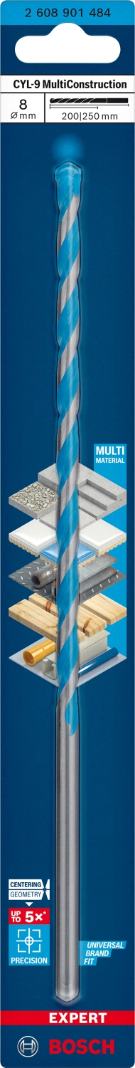 Bosch 2608901484 Foret universel EXPERT CYL-9 MultiConstruction - 8x200x250mm-image