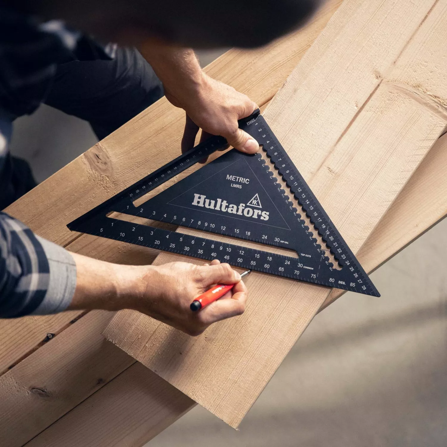 Hultafors LMRS Équerre métrique pour charpente - 30 cm-image