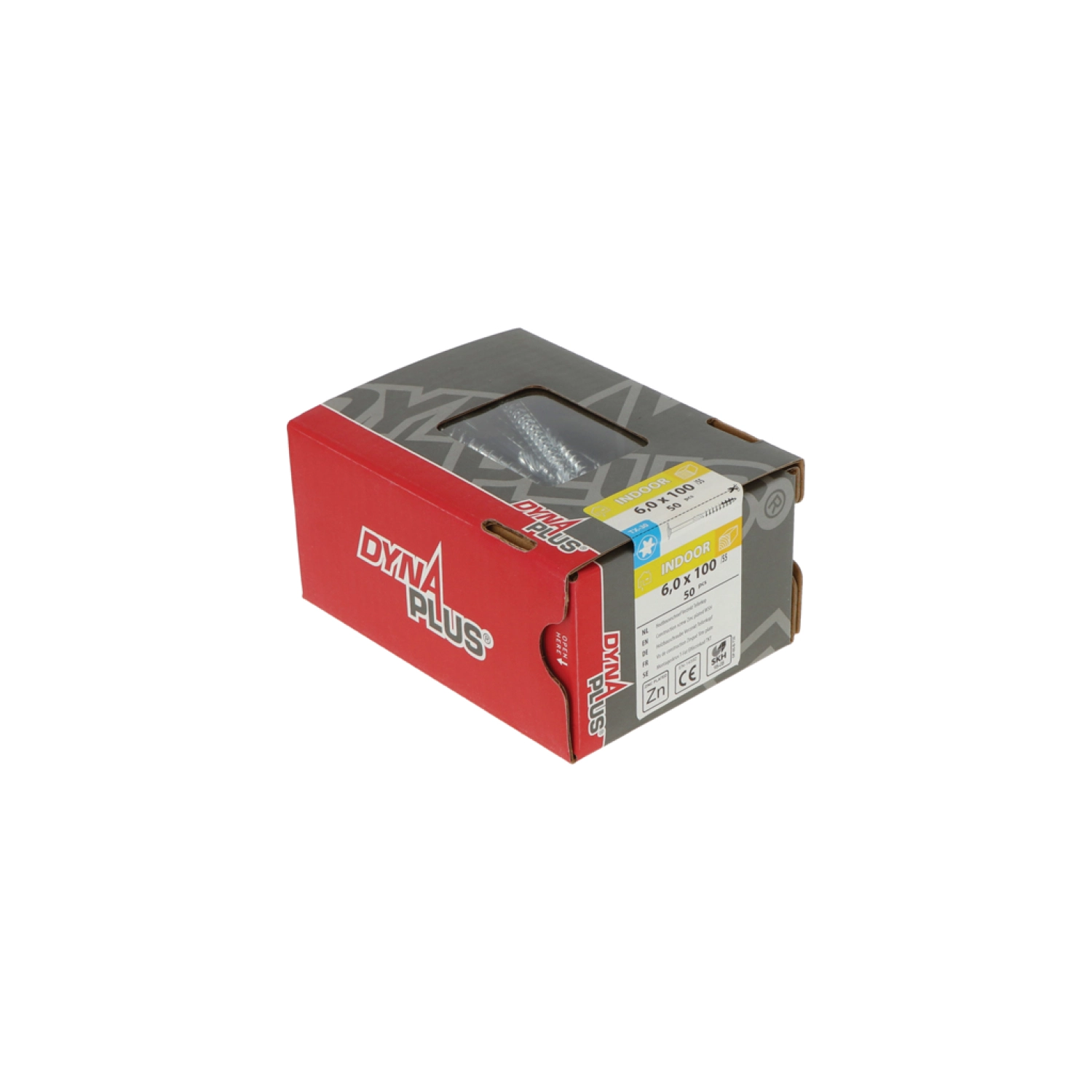 DynaPlus 0286.01.50601 Vis à bois - Tête fraisée - Filetage partiel - Intérieur - TX30 - 6.0 x 100/55mm (50pcs)-image