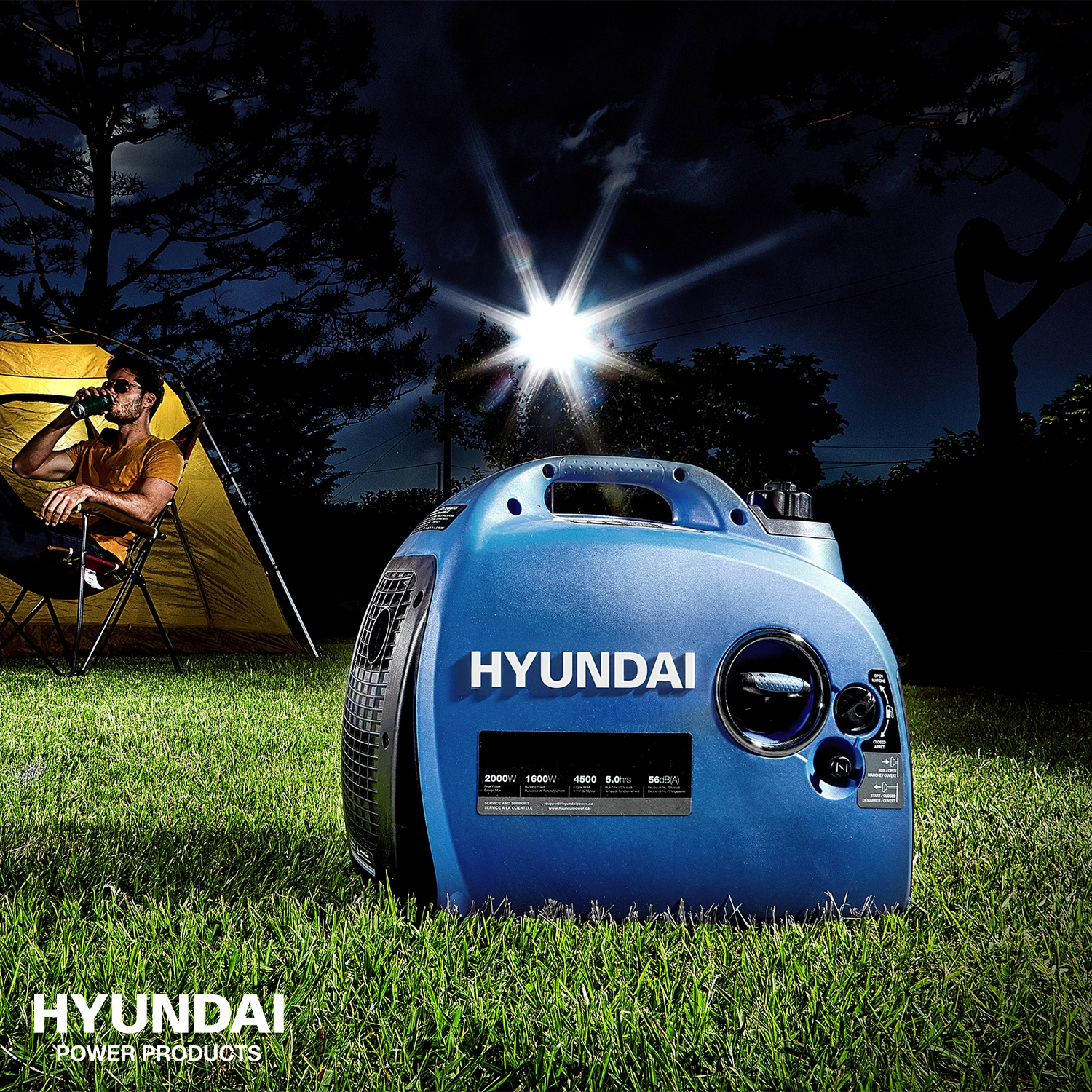 Hyundai 55010 Benzine generator / inverter aggregaat - 1000W - 55010-image