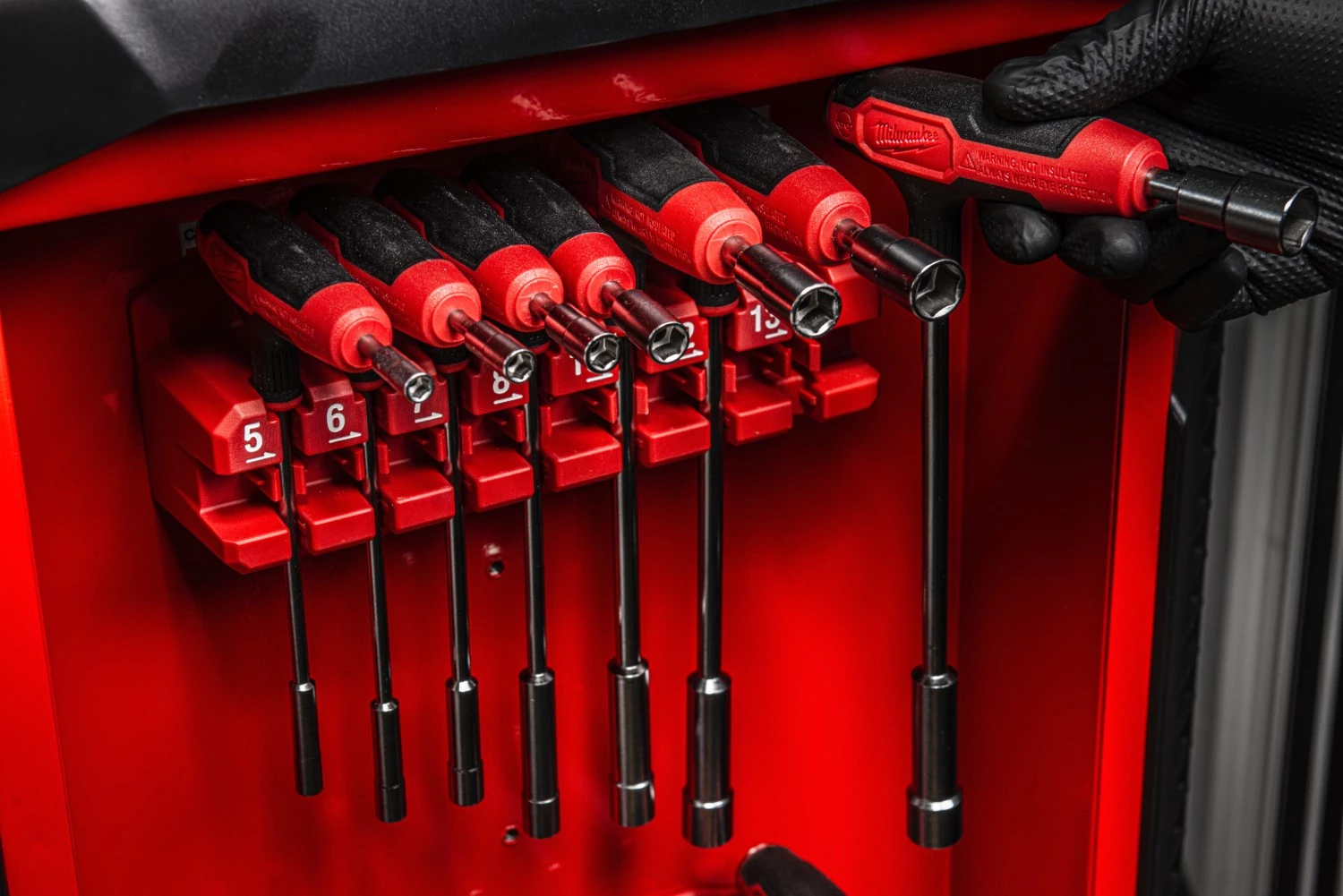 Milwaukee 4932498704 jeu de tournevis à douille 7 pièces poignée en T jeu de tournevis avec poignée confort - 5-13 mm-image