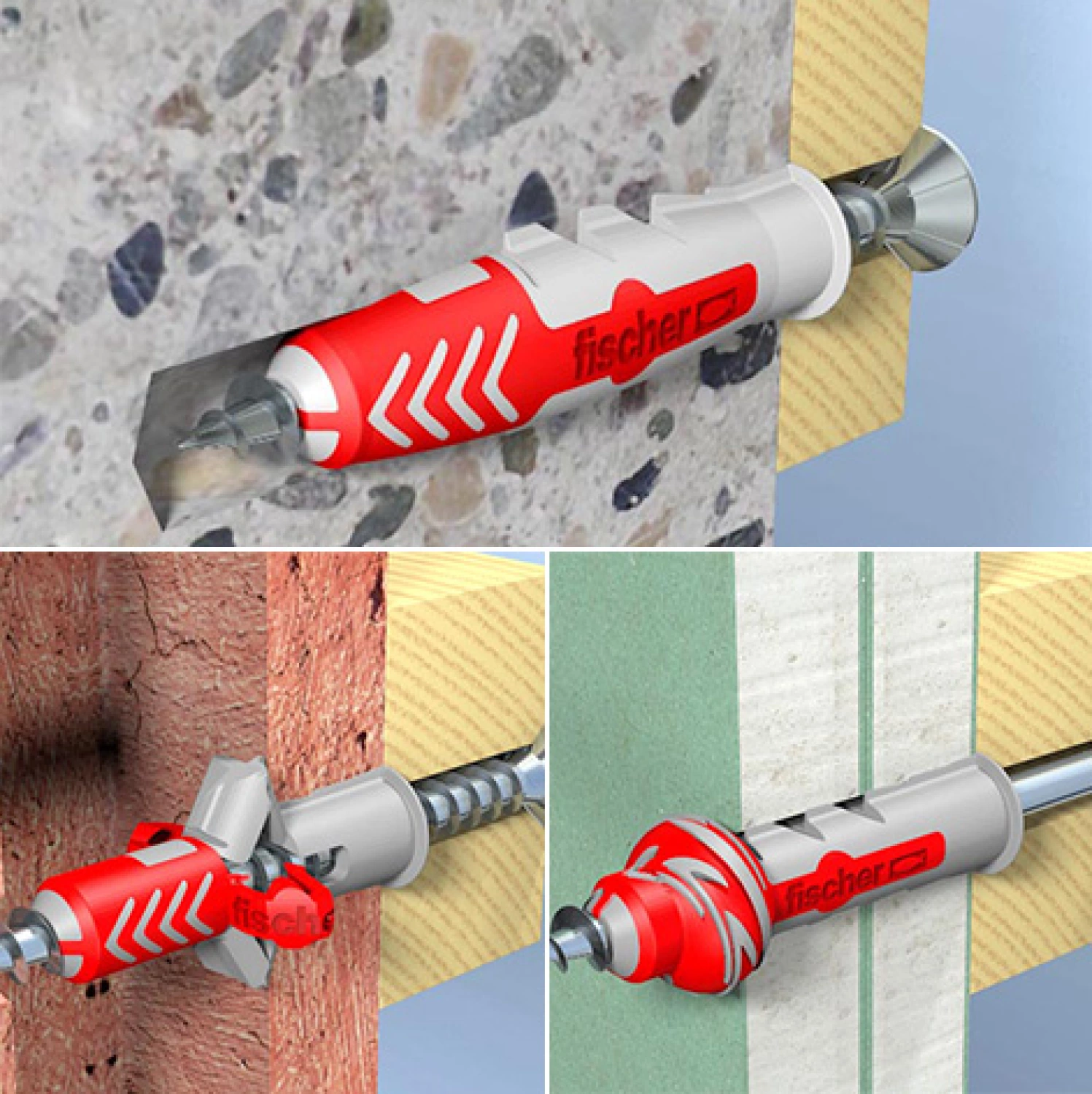 Fischer 538260 Universele plug Duopower - 6 x 50mm - PZ2 - bolkopschroef (50st)-image