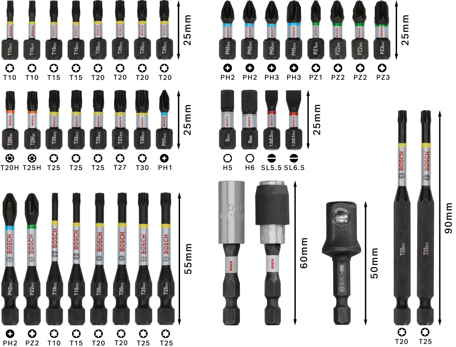 Bosch 2608521U78 Jeu de 41 embouts de tournevis à chocs PRO-image