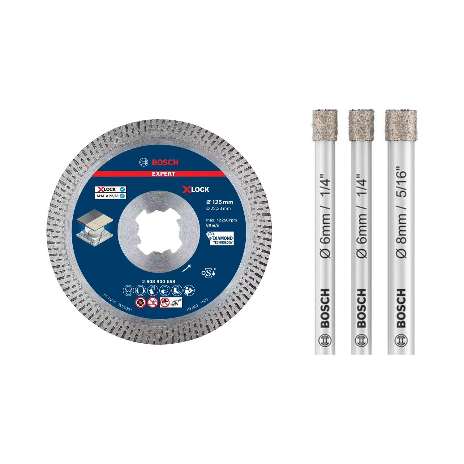 Bosch 615997678 Jeu de carreaux diamantés + marqueur-image