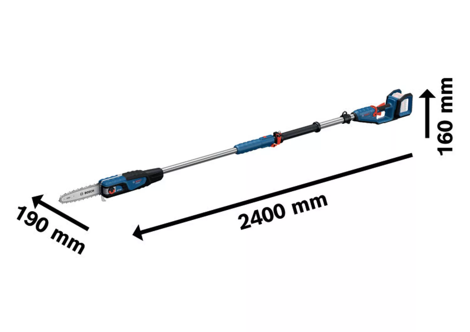 Bosch GKE 18V-25 TP corps de scie à élaguer télescopique sans fil 18 V-image
