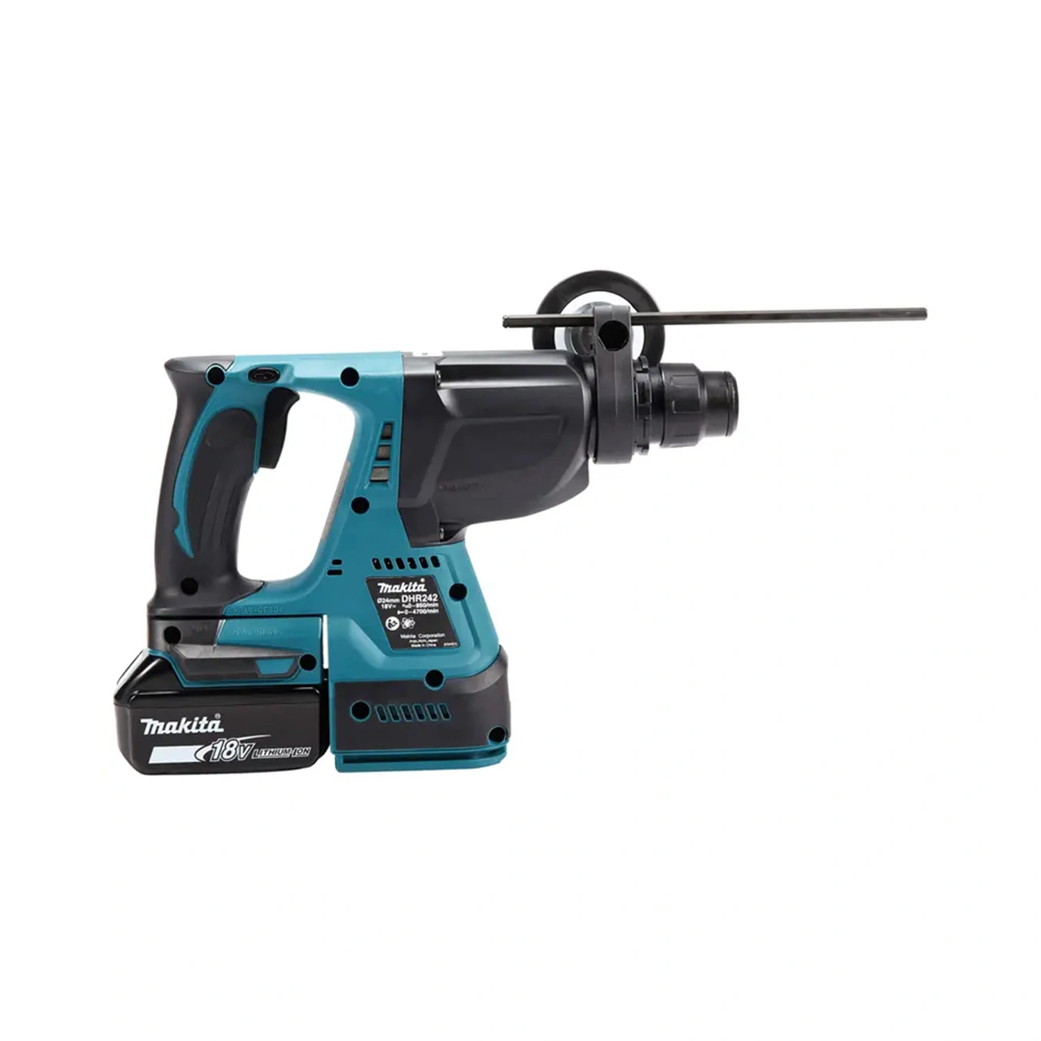 Makita DHR242RTJ 18V Li-Ion Accu SDS-plus combihamer set (2x 5.0Ah accu) in Mbox - 2J - koolborstelloos
