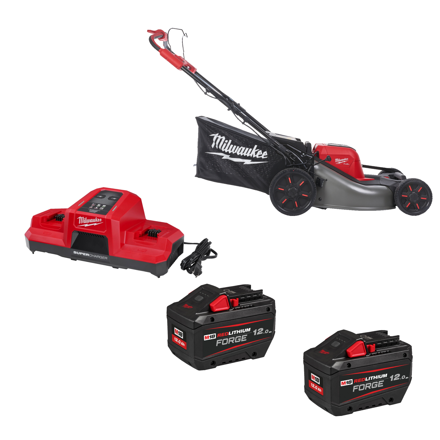 Milwaukee M18 F2LM53-122 FUEL 36V (2x18V) Li-ion accu zelfrijdende grasmaaier set (2x 12.0Ah Forge accu) - 53cm-image