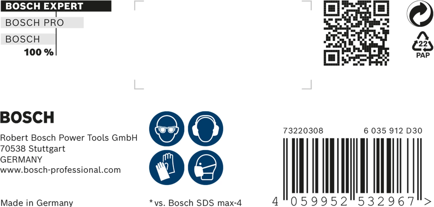 Bosch 2608900222 EXPERT Hamerboor SDS Max-8X - 18x400x540mm-image