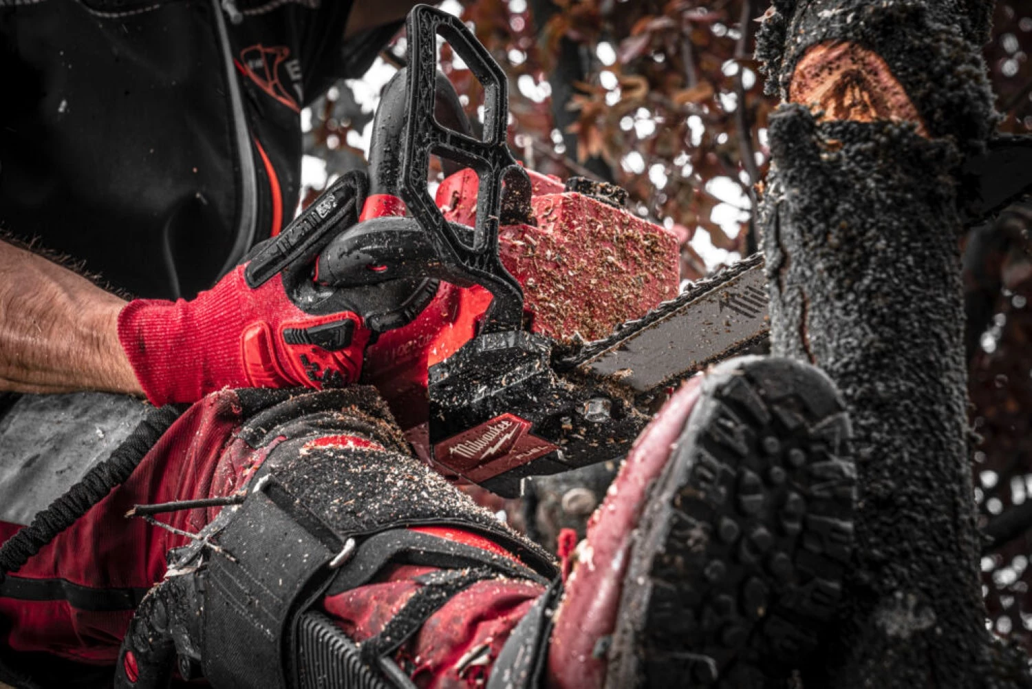 Milwaukee M18 FPP2OPL13-802 Kit tronçonneuse et souffleur de feuilles 18 V Li-ion (2 batteries 8,0 Ah)-image