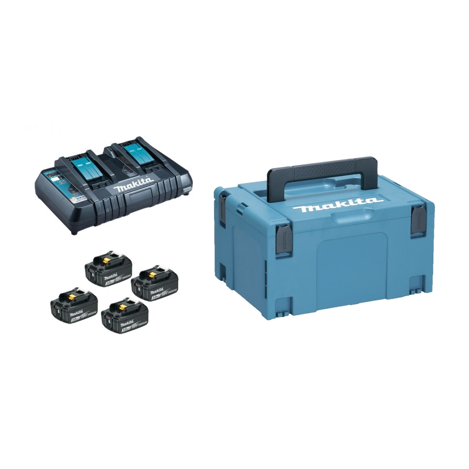 Makita 197720-6 18V Li-Ion accu starterset (4x 3.0Ah) + duolader in Mbox-image