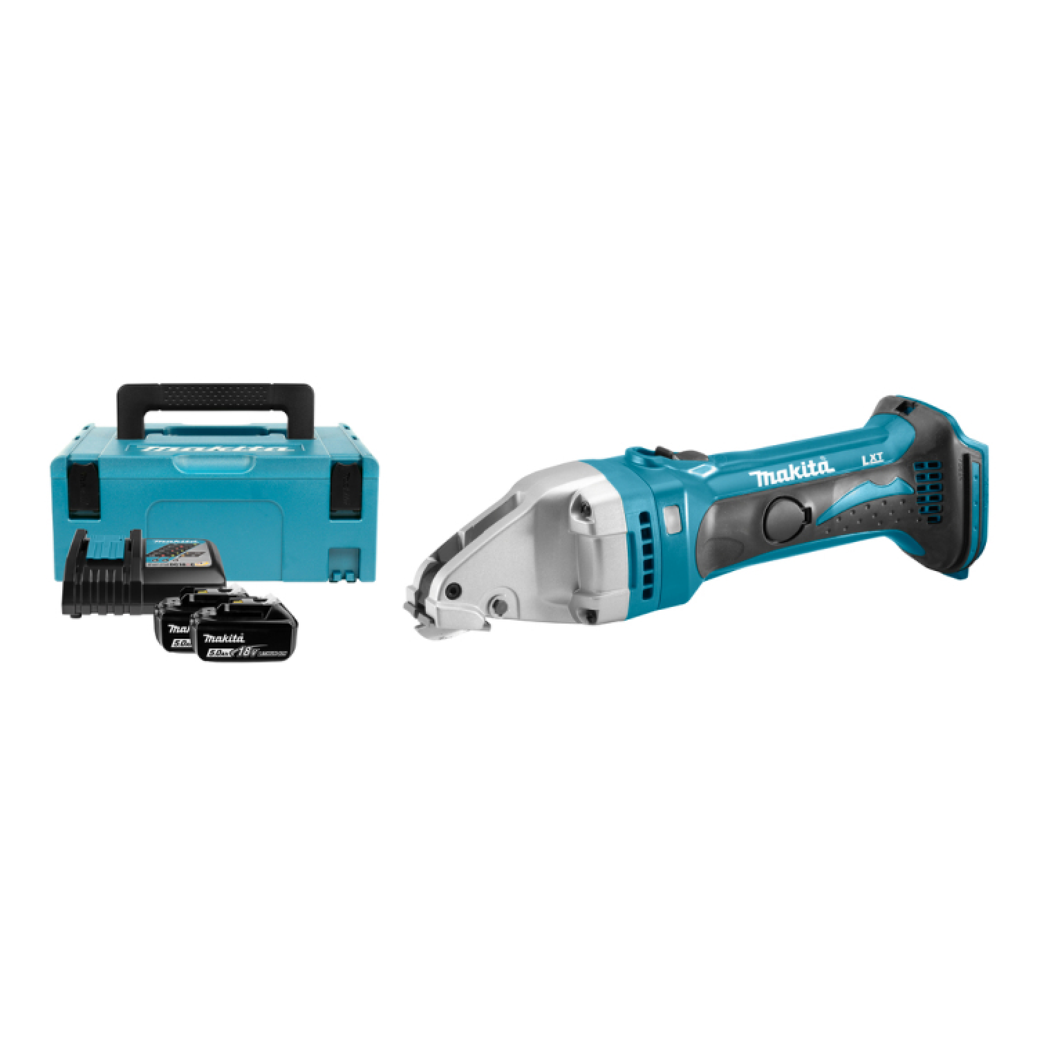 Makita DJS161RTJ 18V Li-Ion accu plaatschaar set (2x 5.0Ah accu) in Mbox-image