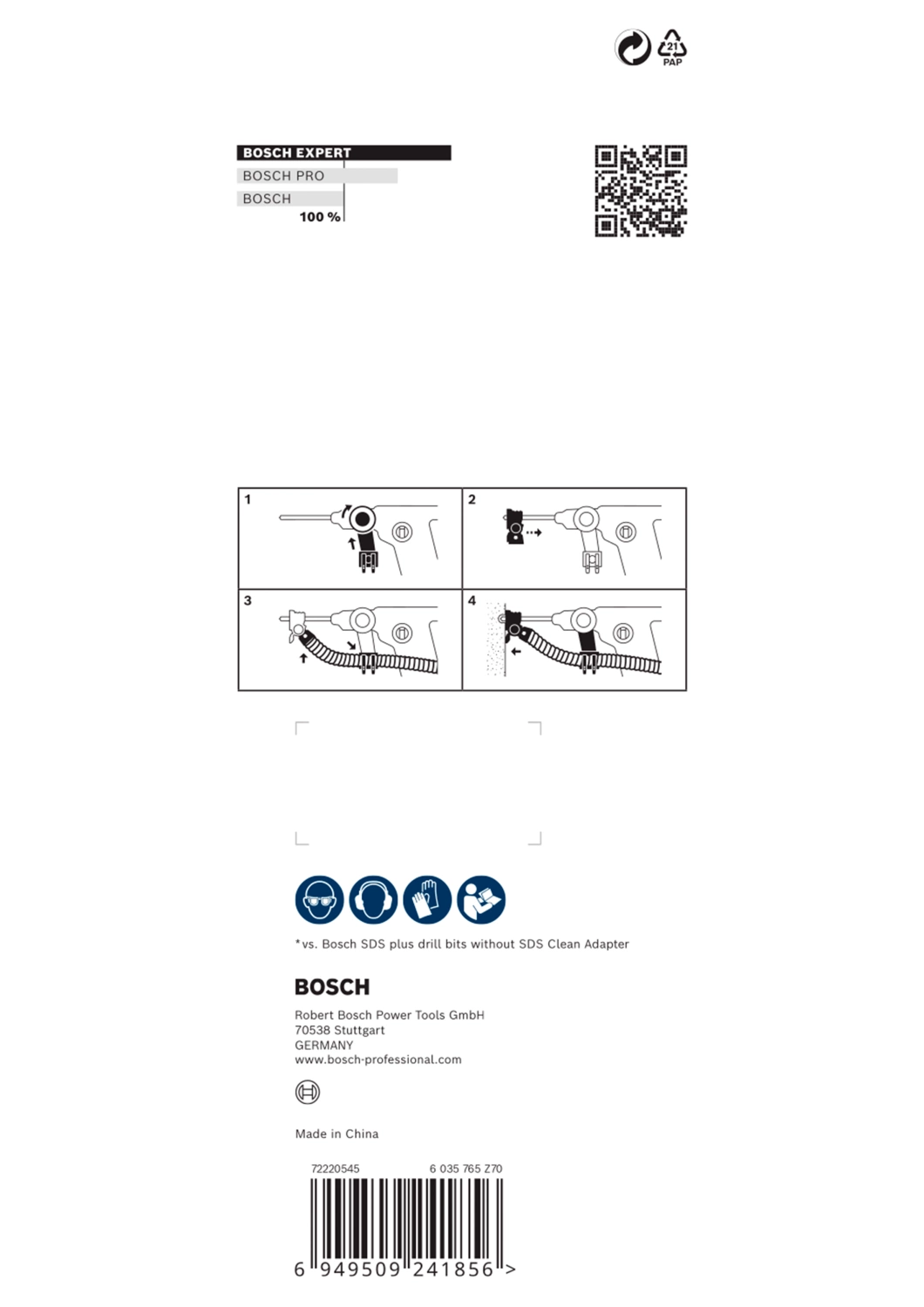 Bosch 2608901480 EXPERT SDS Clean-adapter voor boormachine-image