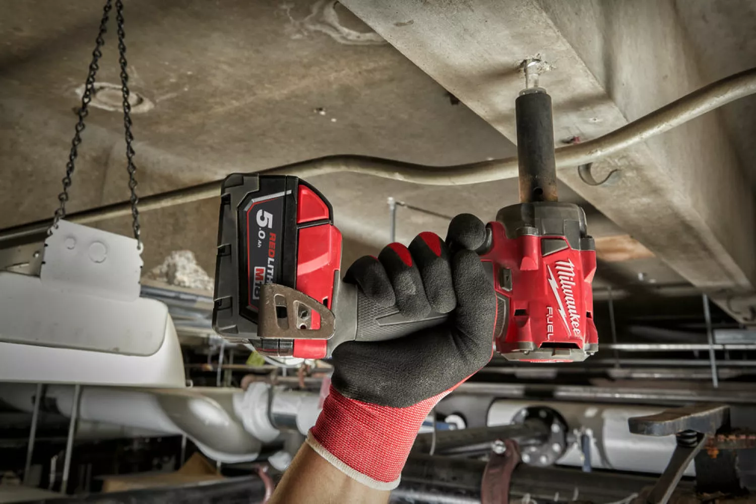 Milwaukee M18 FIW2F12-502X Boulonneuse à choc sans-fil - 18V Li-ion - 2 batterie 5,0 Ah - HD Box - 339 Nm - 1/2''-image