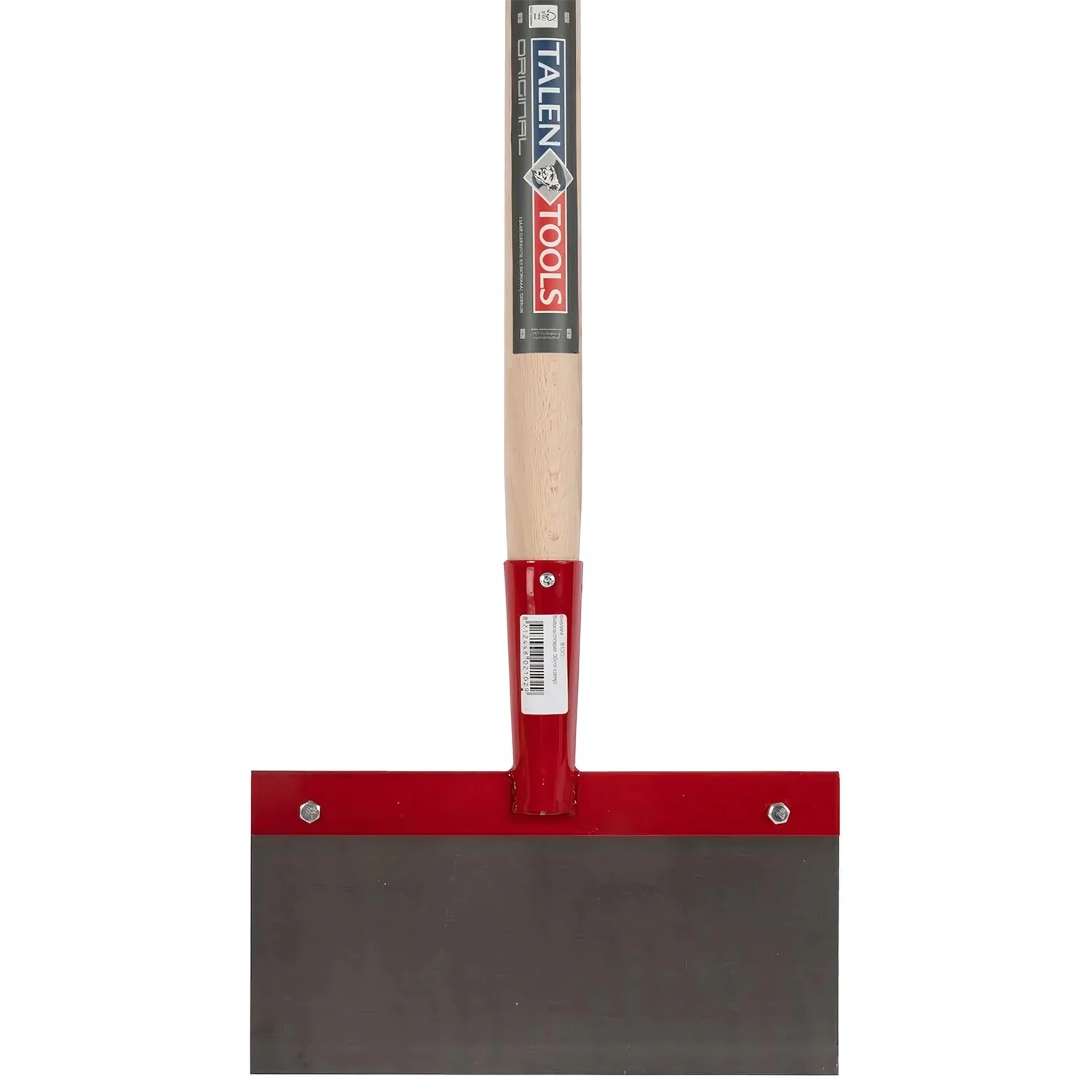 Talen Tools B12C Grattoir à béton - Acier trempé - 30 cm - Manche en bois de frêne - 130 cm