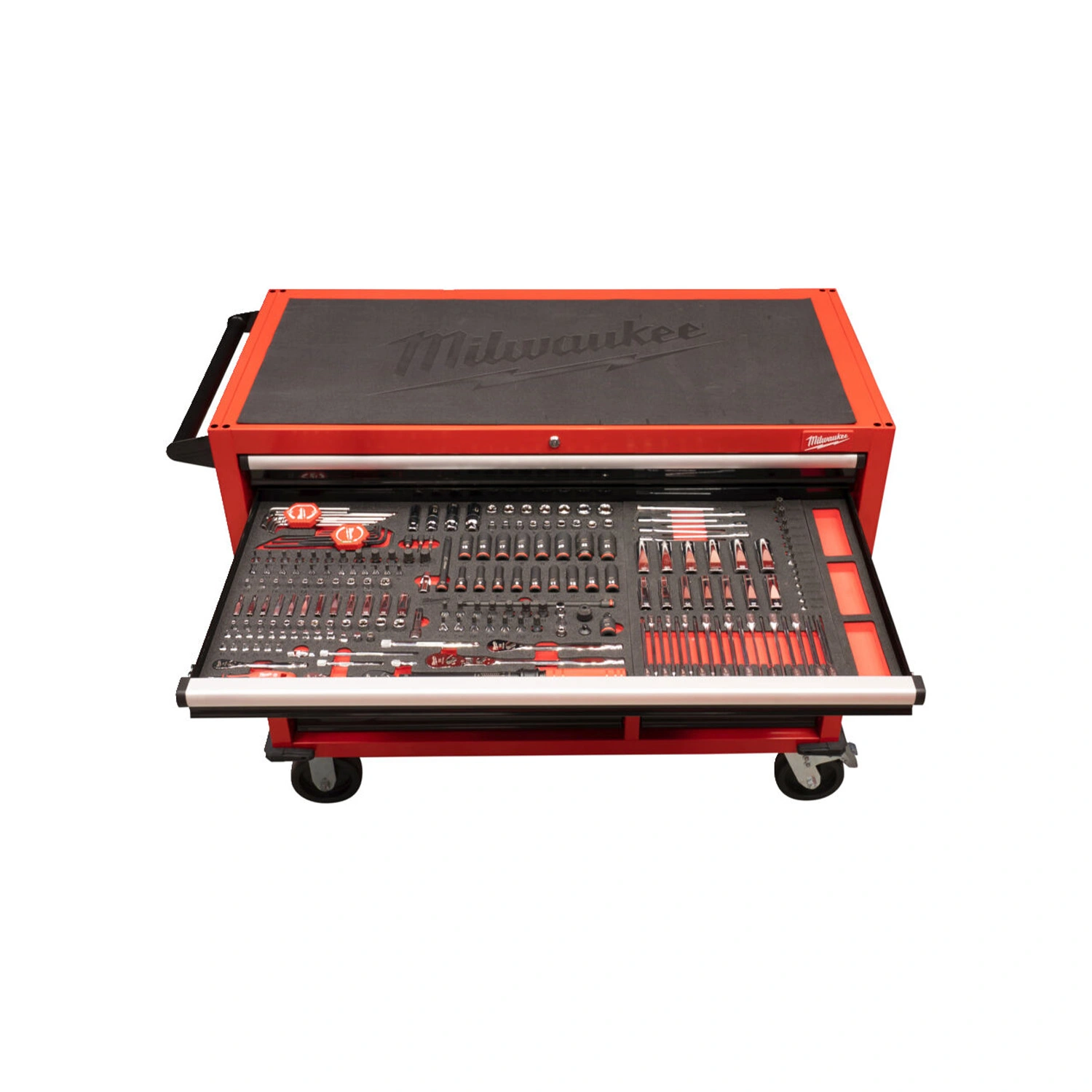 Milwaukee 4932502079 TOOLGUARD Stalen Gereedschapswagen gevuld - 501-delig - 10 laden - 46" / 117 cm