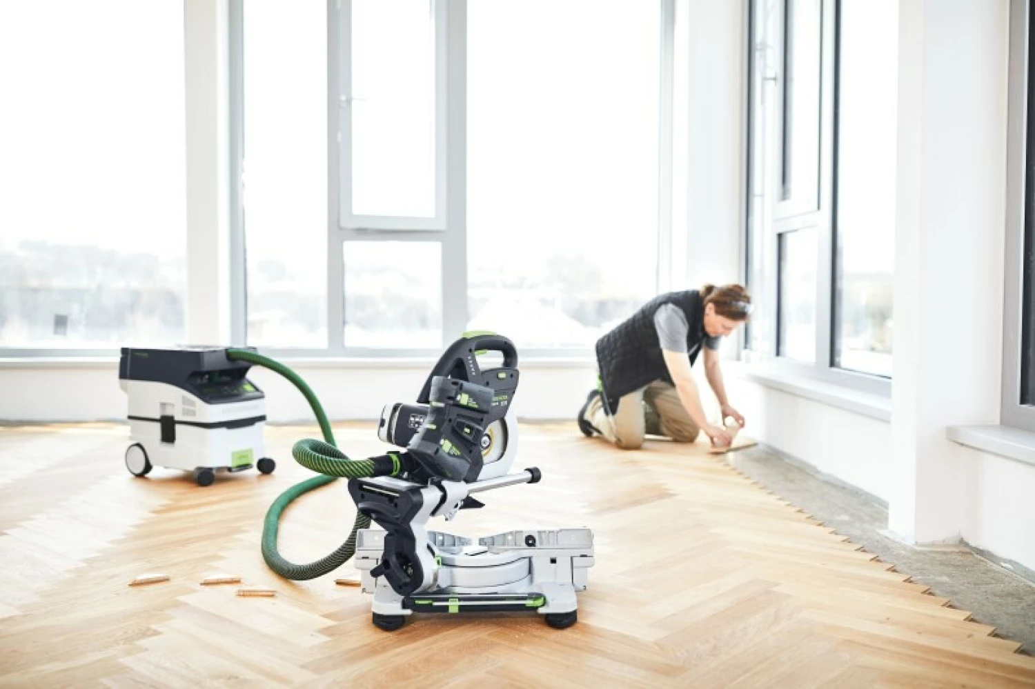 Festool CTLC MIDI I-Plus 36V (2x18V) Li-Ion accu stofzuiger set (4x 5,0Ah) in systainer - 3100l/min - Stofklasse L-image