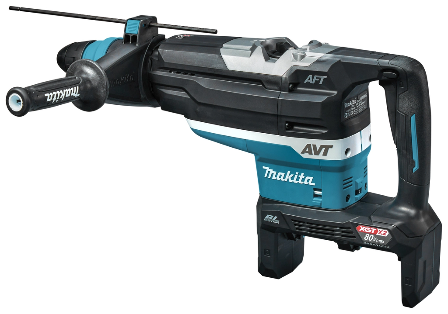 MAKITA HR006GZ04 Perforateur burineur sans-fil - XGT 2 x 40V max Li-ion - SDS-MAX - Machine seule - Émetteur AWS - Extracteur poussière - Coffret-image