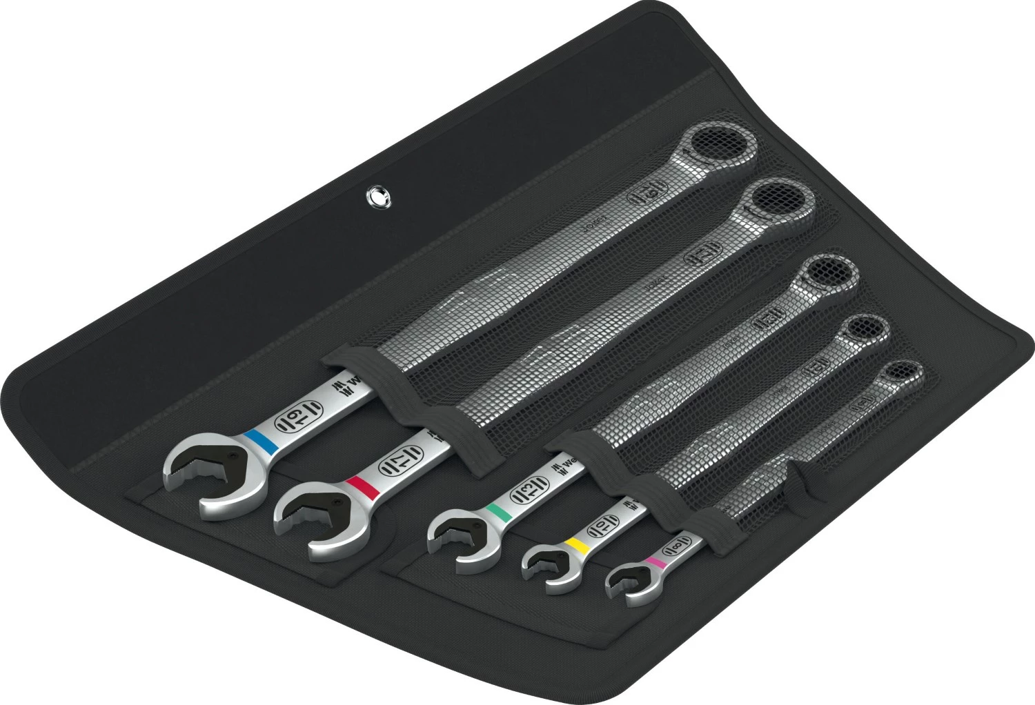 Wera 05020380001 5-delige 6007 Joker 5 set 1 Steek-ringratelsleutelset - 8-19mm-image