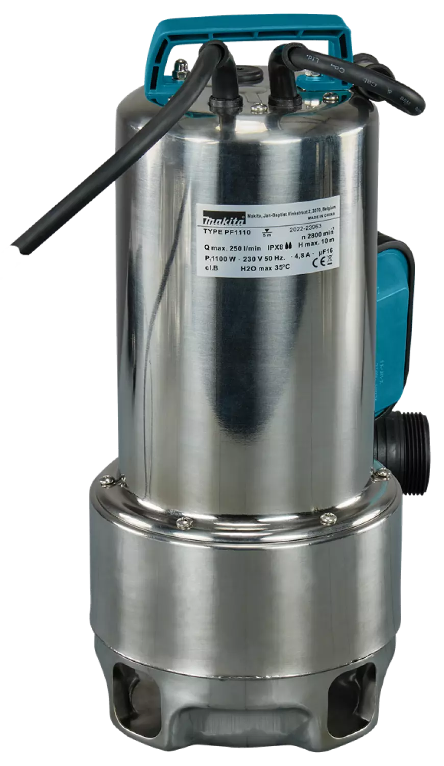 Pompe- Makita PF1110 - Pompe vide-cave à eau chargée - 1100W - 10m-image