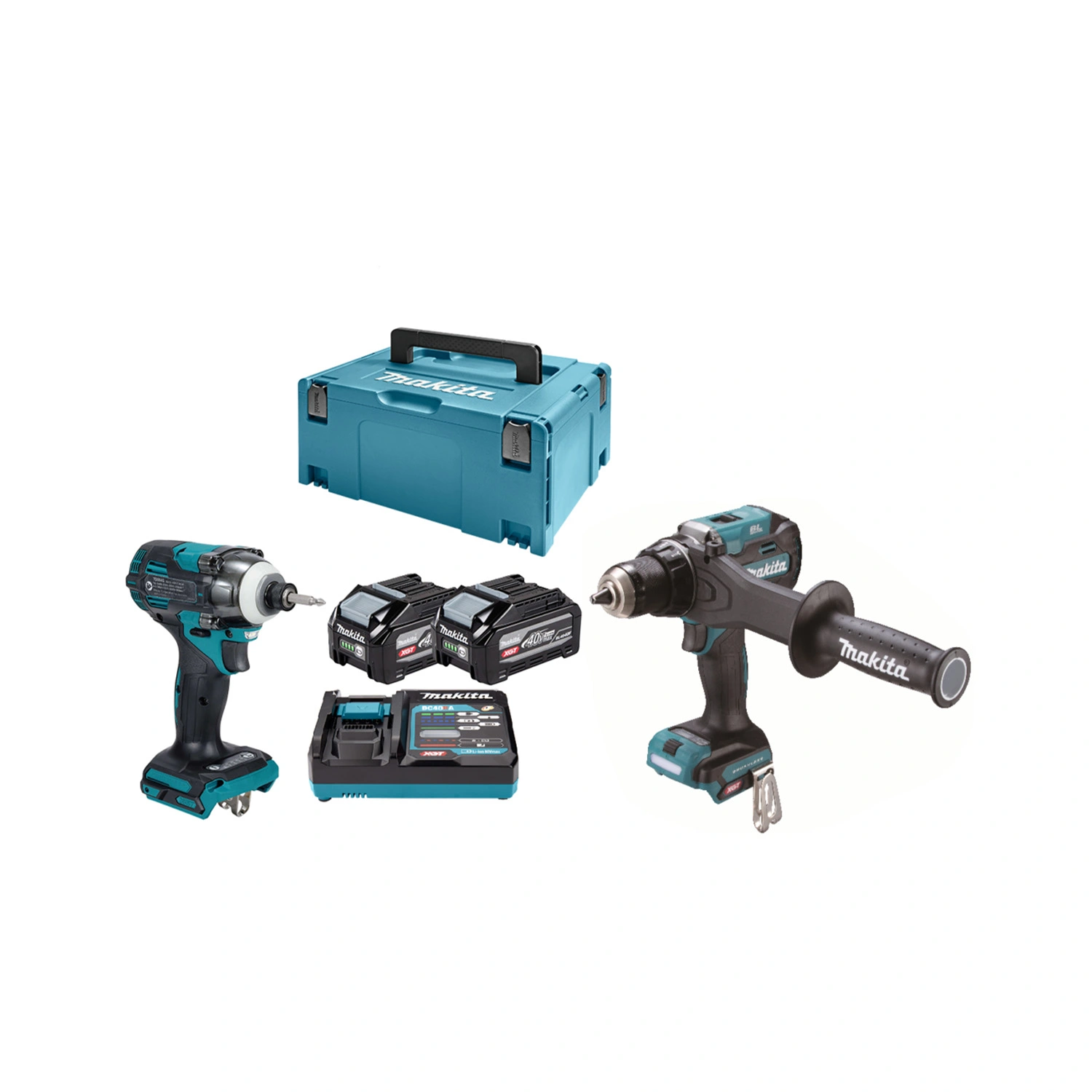 Makita DK0256G201 40V Li-ion accu boor-/schroefmachine (DF003G) & slagschroevendraaier (TD004G) combiset (2x 4.0Ah accu) in Mbox