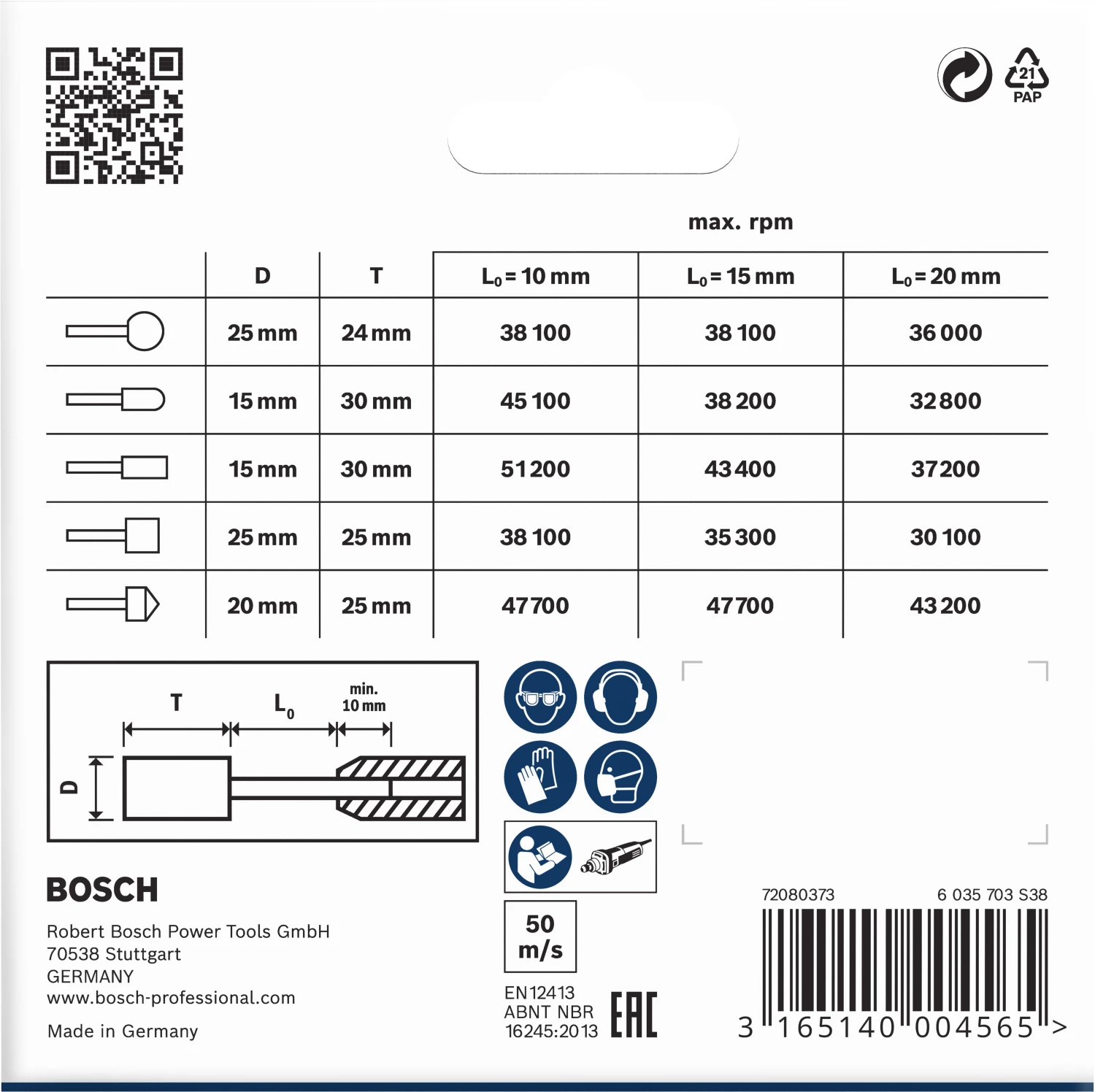 Bosch 1609200286 5-delige slijpstiftenset-image