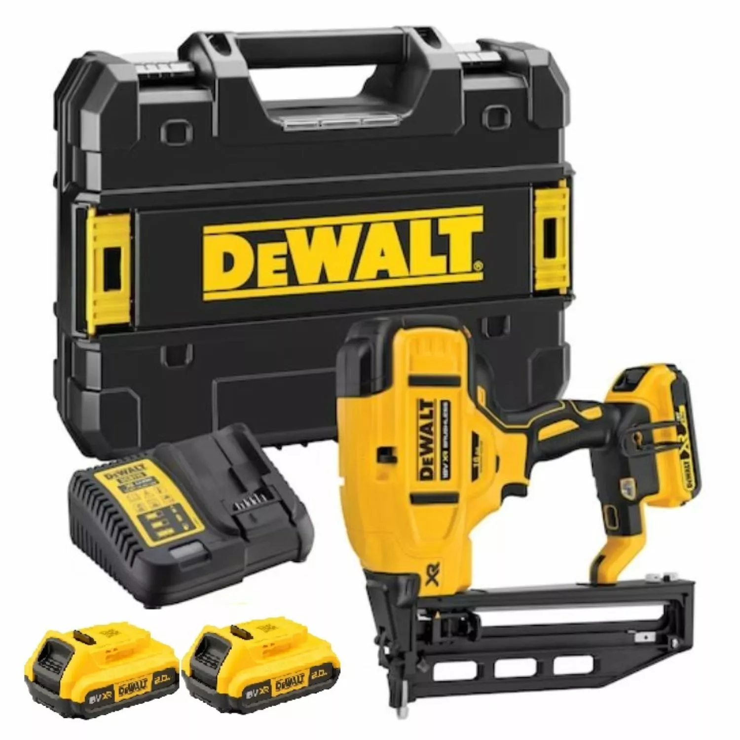 DeWALT DCN662D2-QW Kit cloueuse sans fil 18 V Li-ion XR (2 x 2,0 Ah) dans TSTAK - 32-64 mm - sans charbon-image