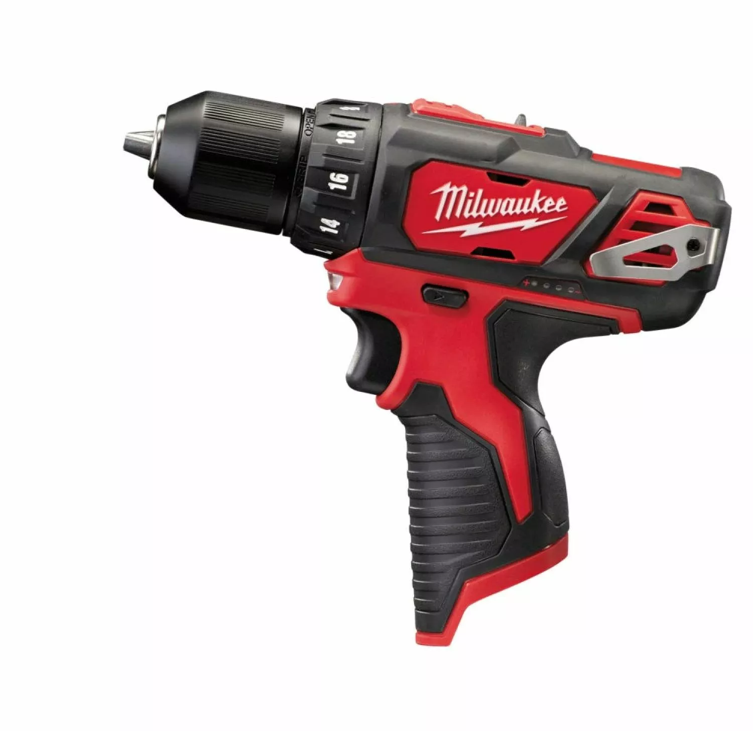 Milwaukee M12 BPP3A-202B - Set Li-Ion 12V - Perceuse visseuse (M12 BDD) & viseuse à choc (M12 BID) & accu_lampe torche (C12 T) + (2x batterie 2.0Ah) dans sac-image