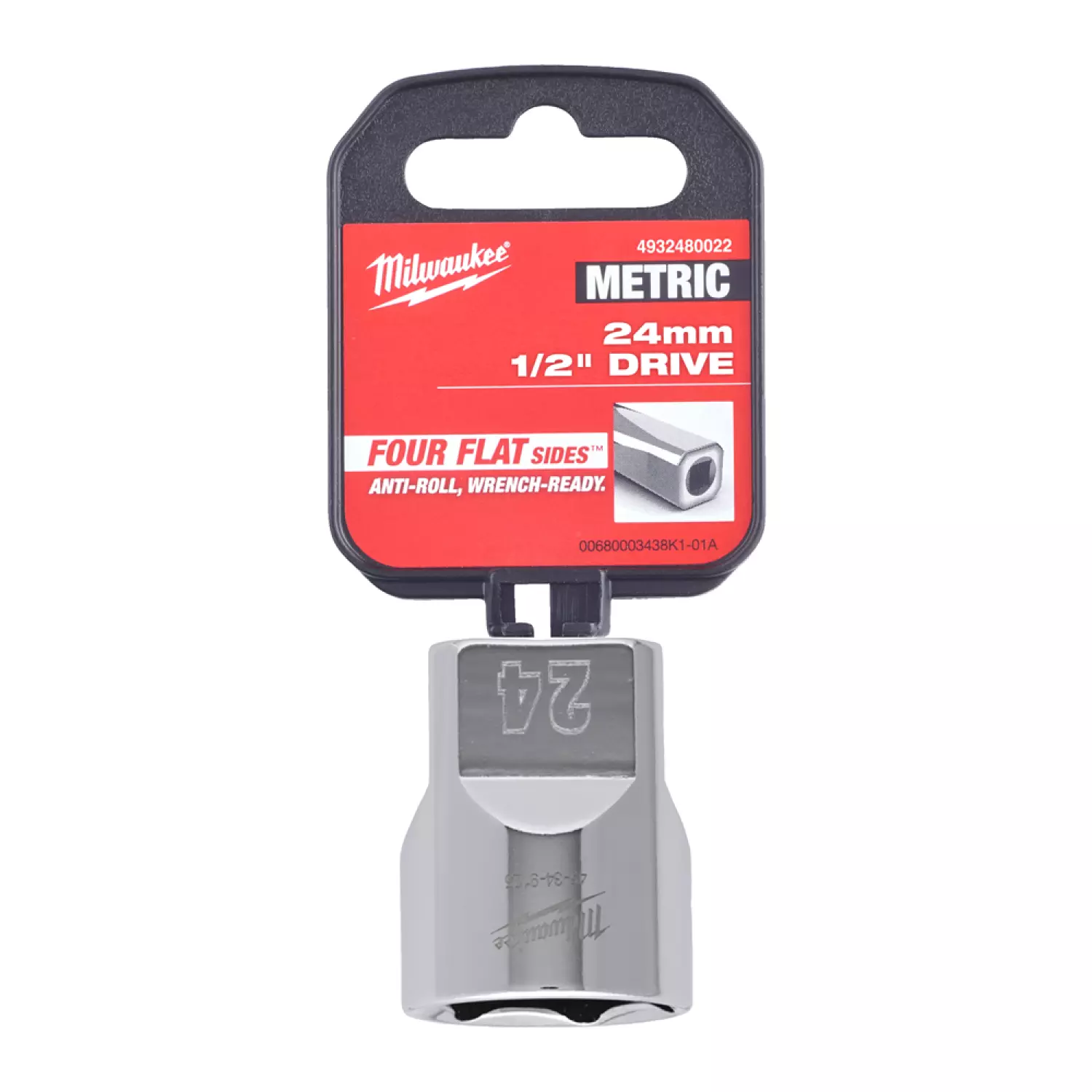 Milwaukee 4932480022 Embout - 1/2 » FOUR FLAT™ - 24mm-image