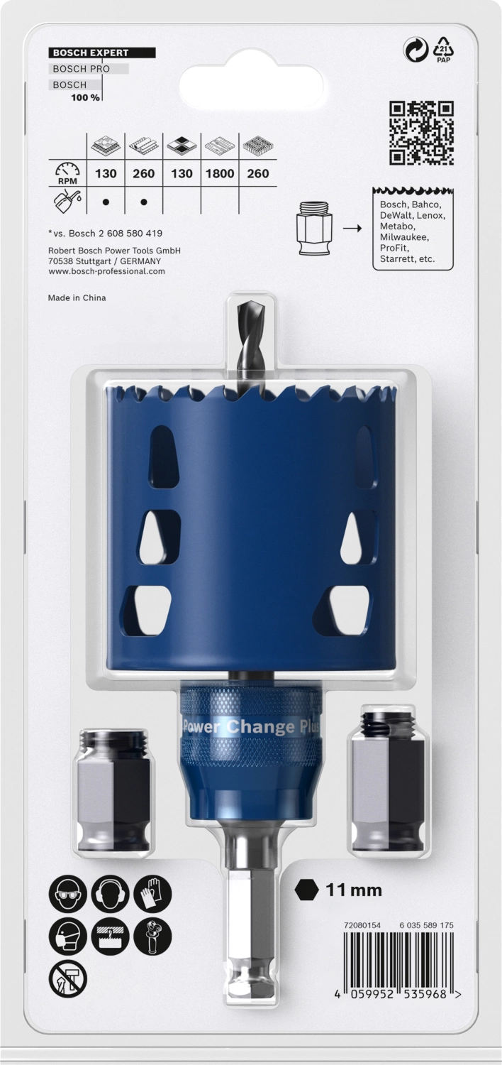 Bosch 2608900450 EXPERT Power-Change gatzaag Tough Material 68mm Starter Kit-image