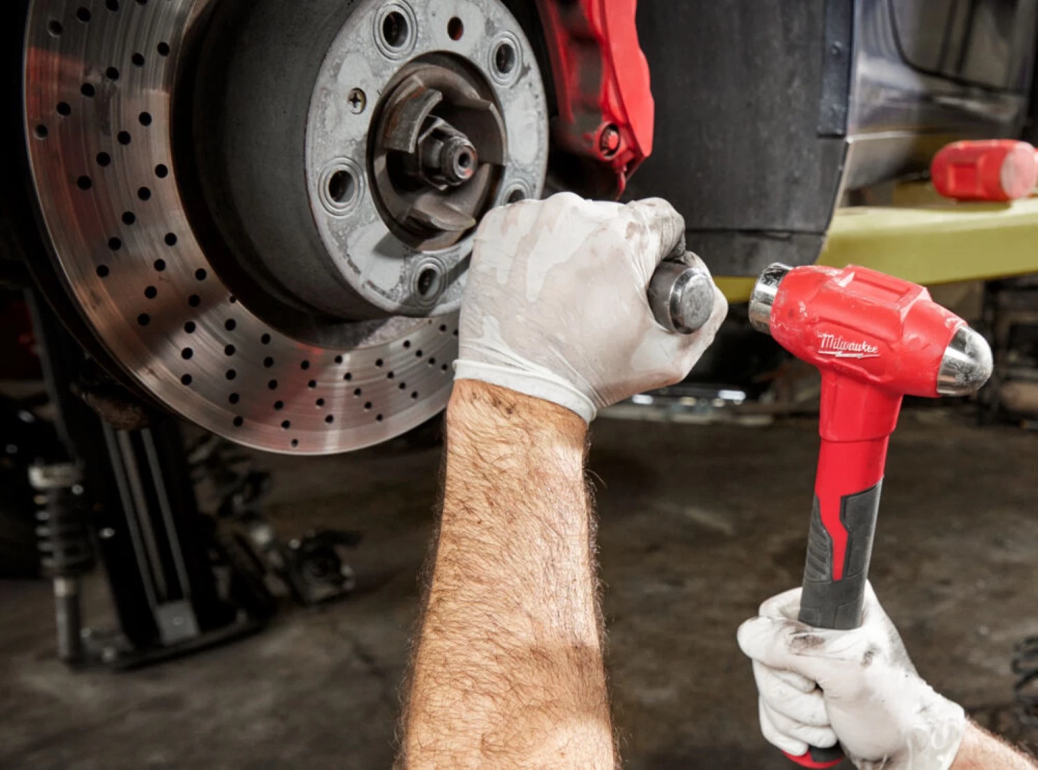 Milwaukee 4932492348 marteau à percussion à bille sans recul - manche en fibre de verre - 450 grammes-image