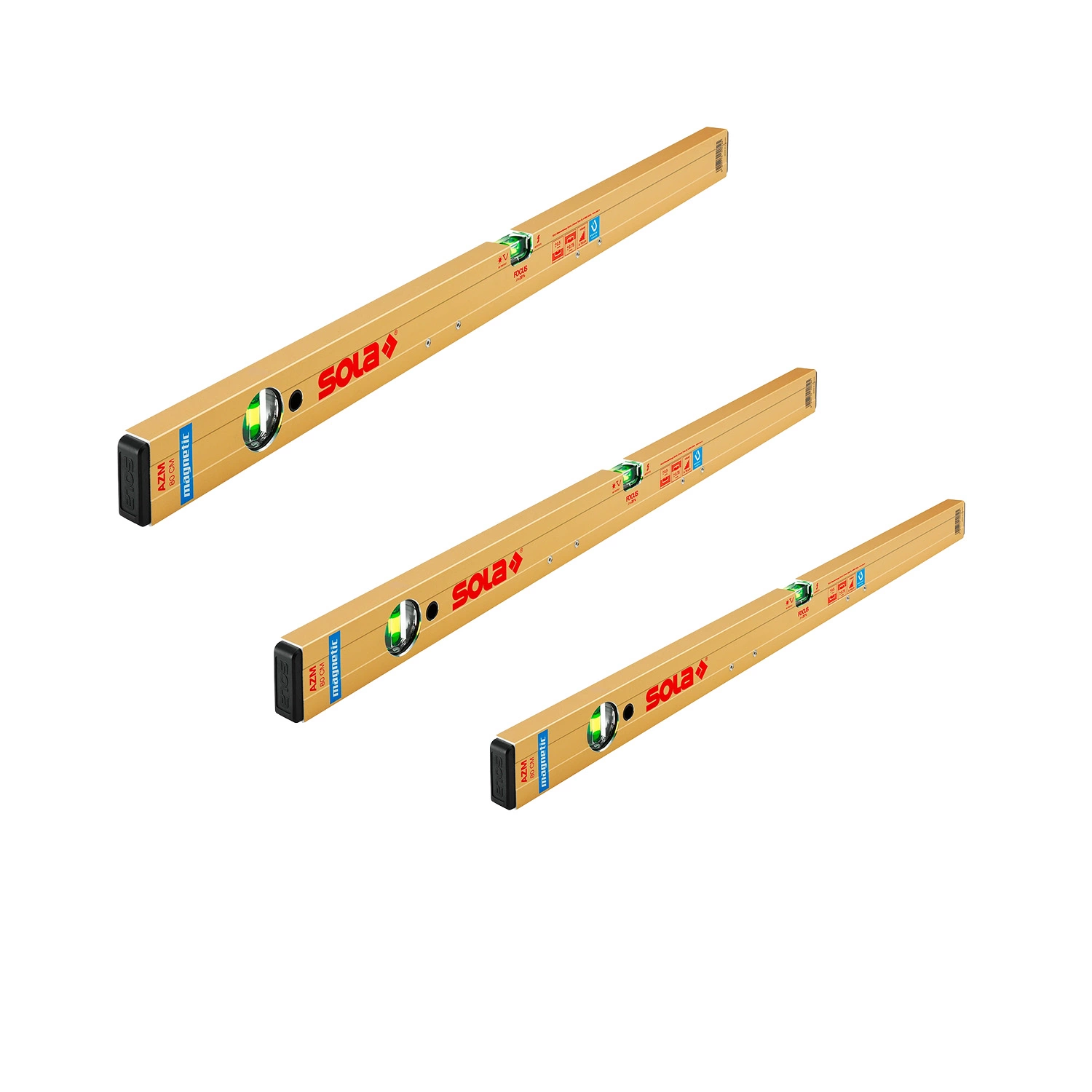 Sola AZM Waterpas triple combo set - magnetisch - 300 / 600 / 1500mm