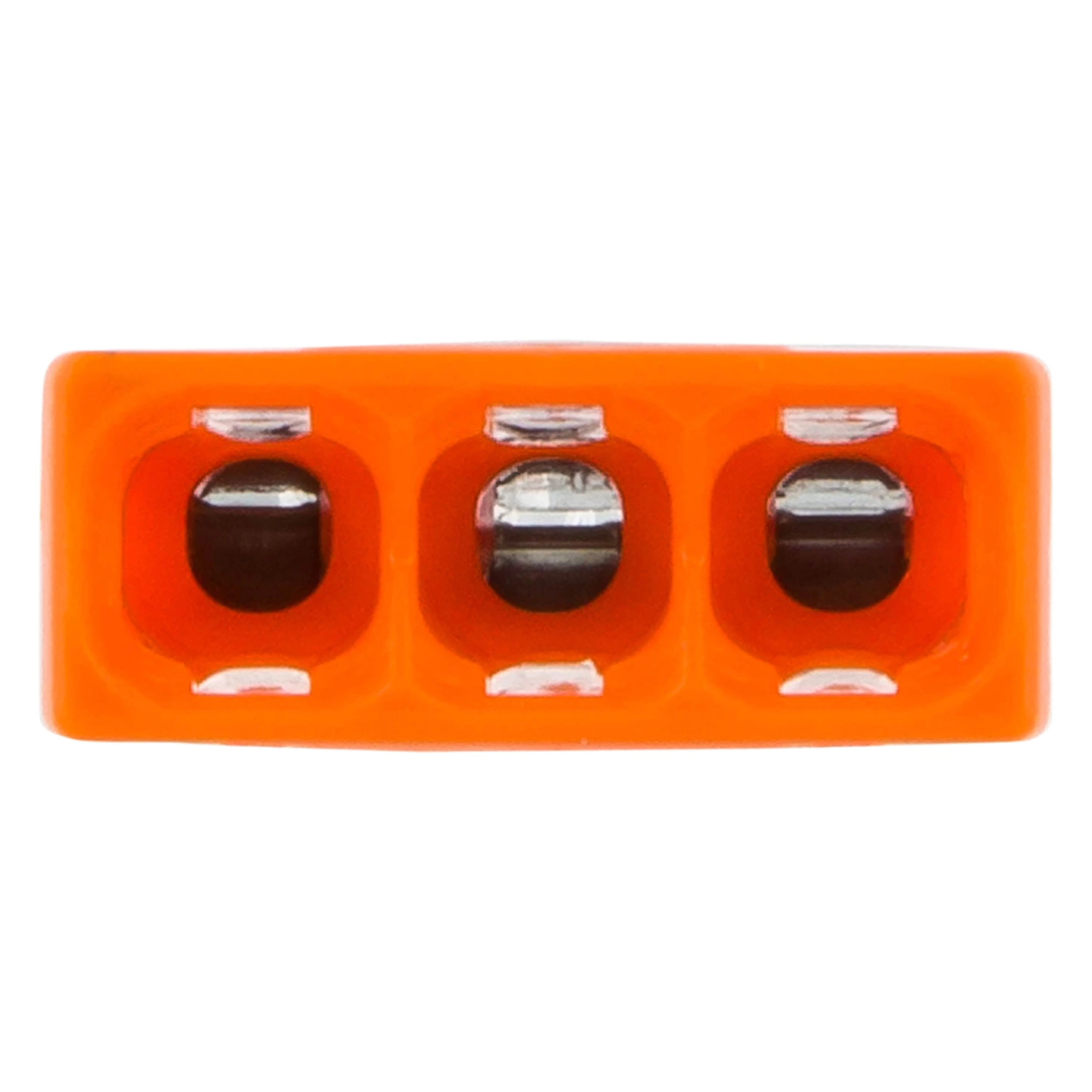 Wago 2273-203 Pince à souder 3-trous - 3 x 0.5 - 2.5 mm² - Transparent-orange (100pcs)-image
