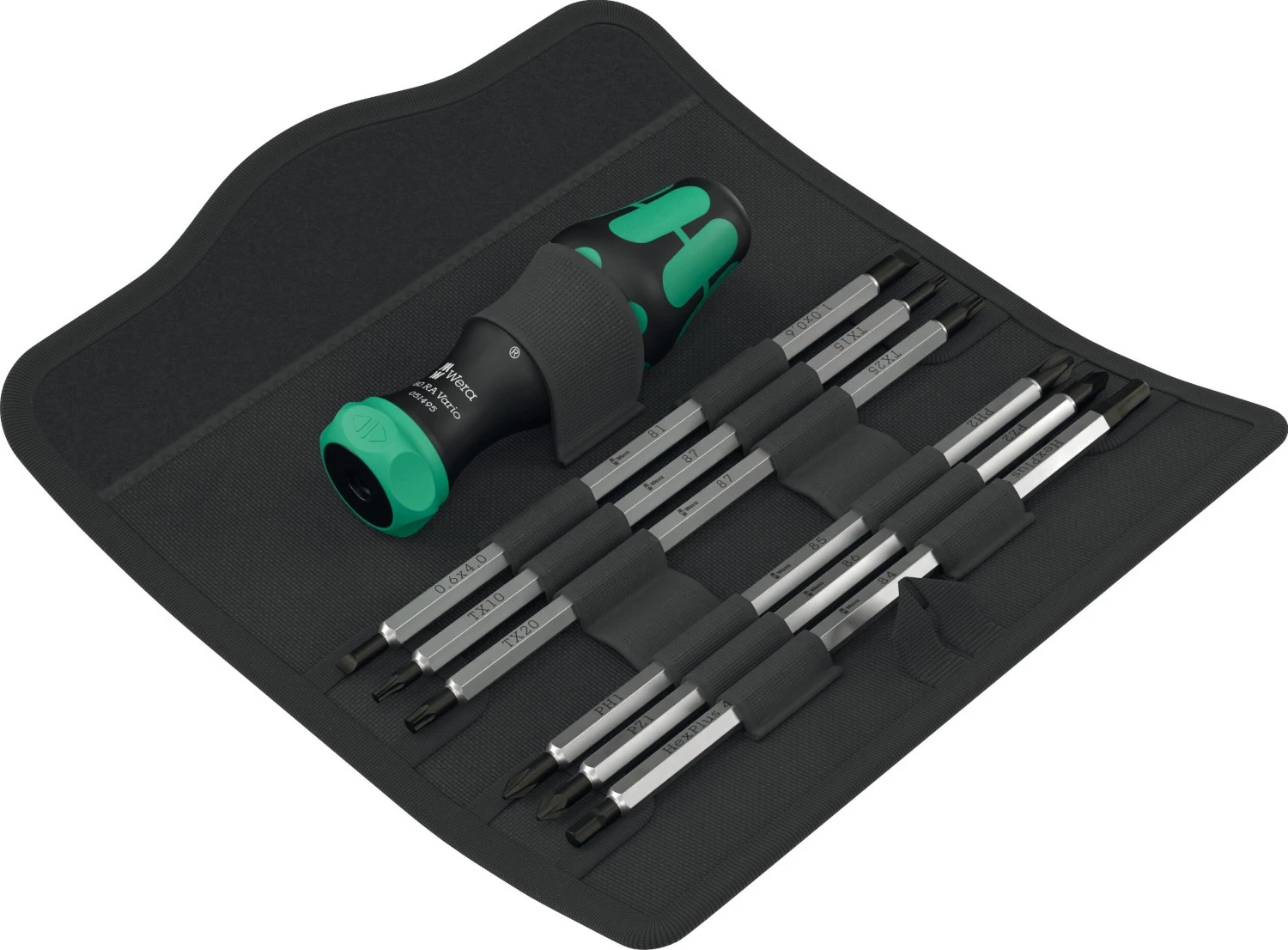 Wera 05051540001 Jeu de 7 tournevis Kraftform Kompakt Vario RA dans un étui - avec fonction cliquet-image