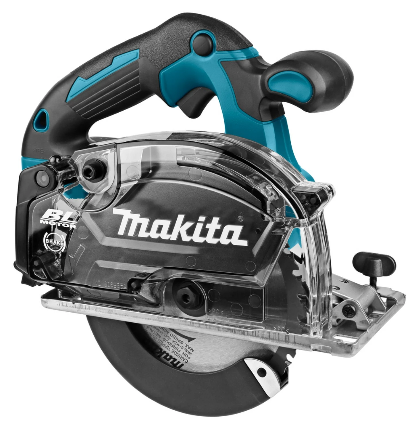 Makita DCS553RTJ 18V Li-Ion batterie scie circulaire à métaux (2x 5,0Ah batterie) dans Mbox - 150 mm - sans charbon-image