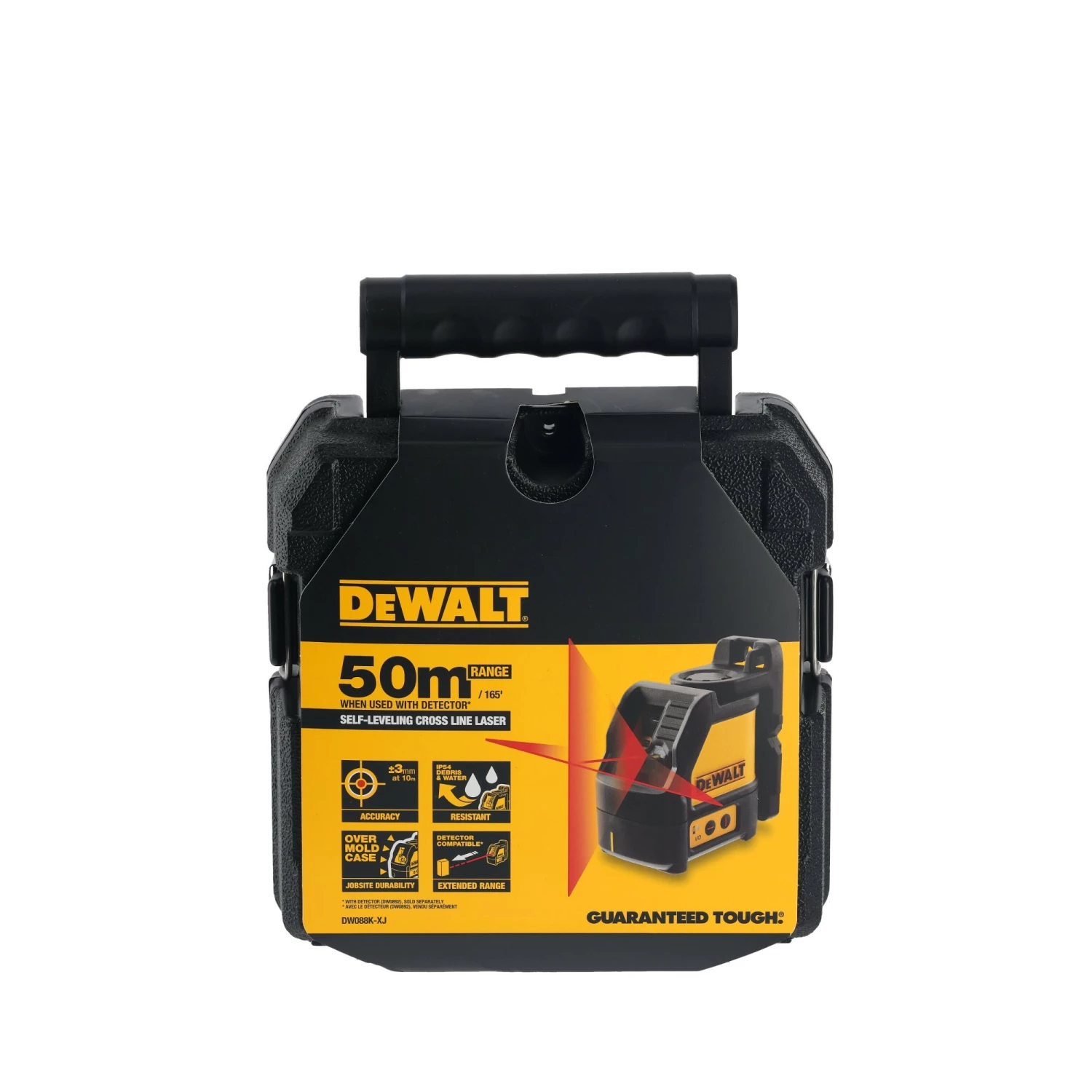 Dewalt DW088KPOL laser à lignes croisées à nivellement automatique dans un coffret (DW088K) & colonne (DE0882) - 15 m-image