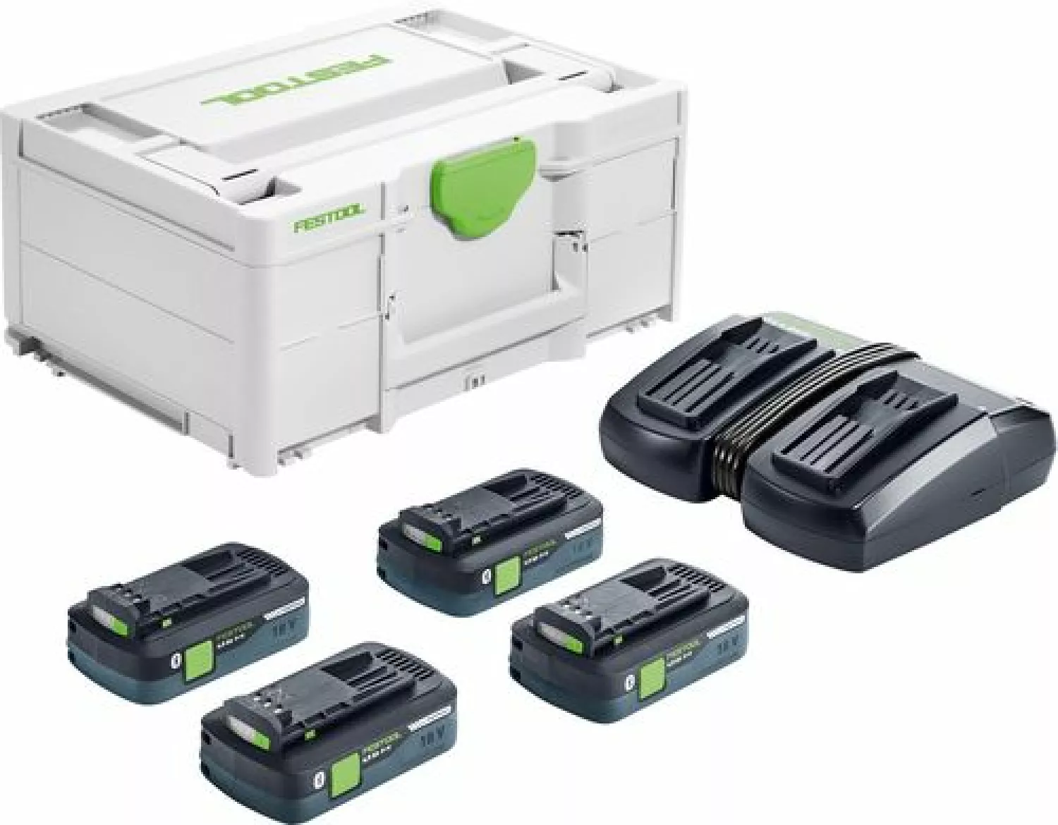 Festool SYS 18V 4x4,0/TCL 6 DUO Energieset (4x 4,0Ah) in systainer-image