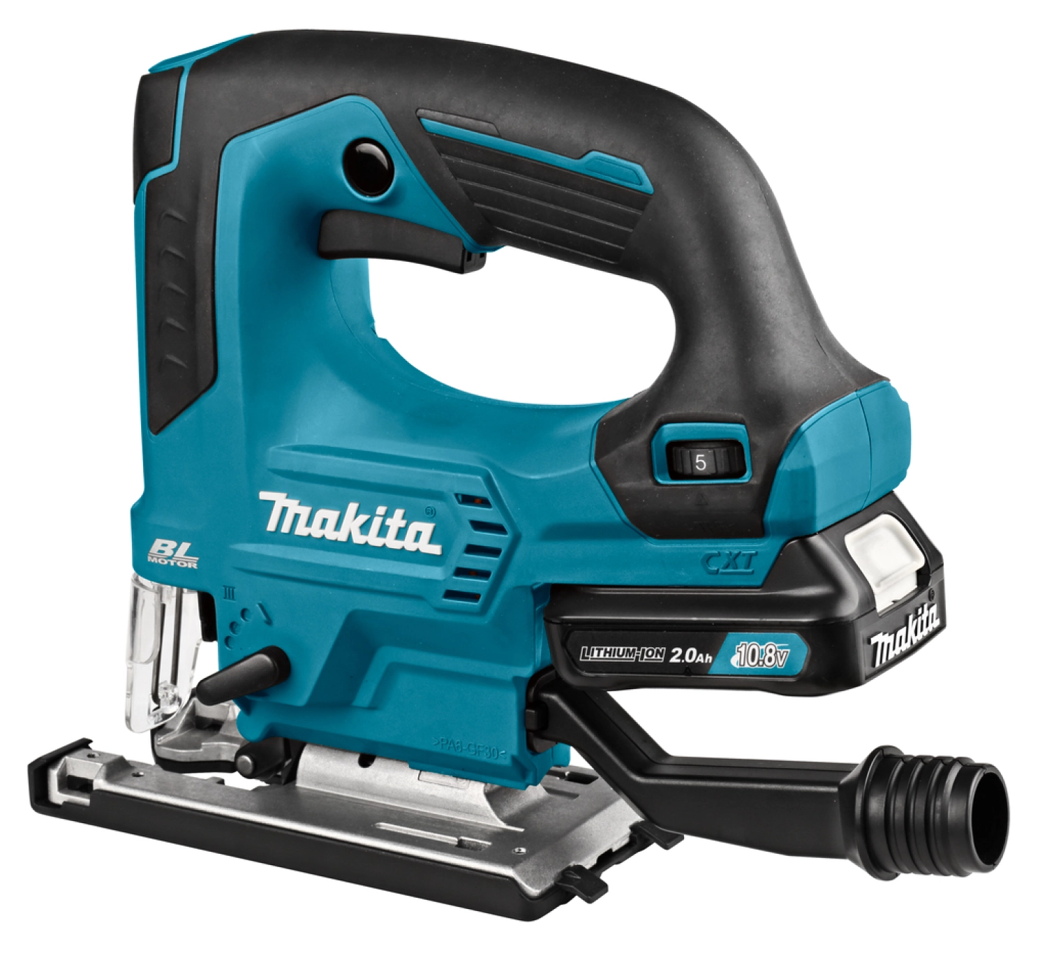 Makita JV103DSAJ 10.8V Li-Ion Accu decoupeerzaag set (1x 2.0Ah accu) in Mbox - D-greep - variabel - koolborstelloos-image